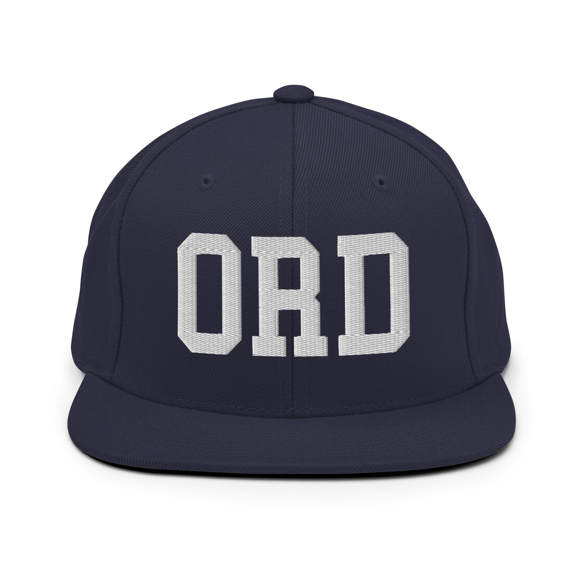 College-Style Classic Snapback Hat • White • ORD Chicago Souvenir • YHM Designs - Image 15