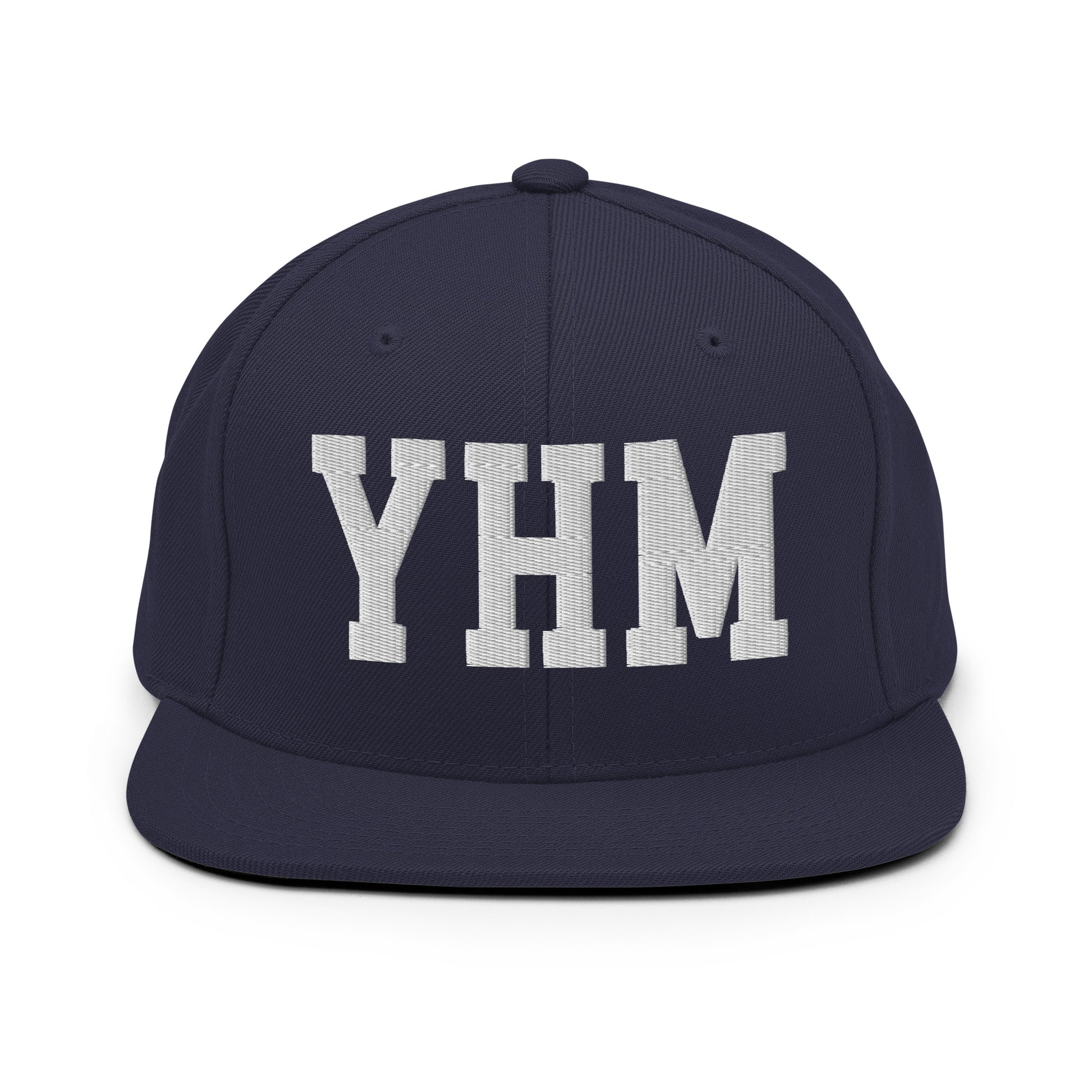 College-Style Classic Snapback Hat • White • YHM Hamilton Souvenir • YHM Designs - Image 15
