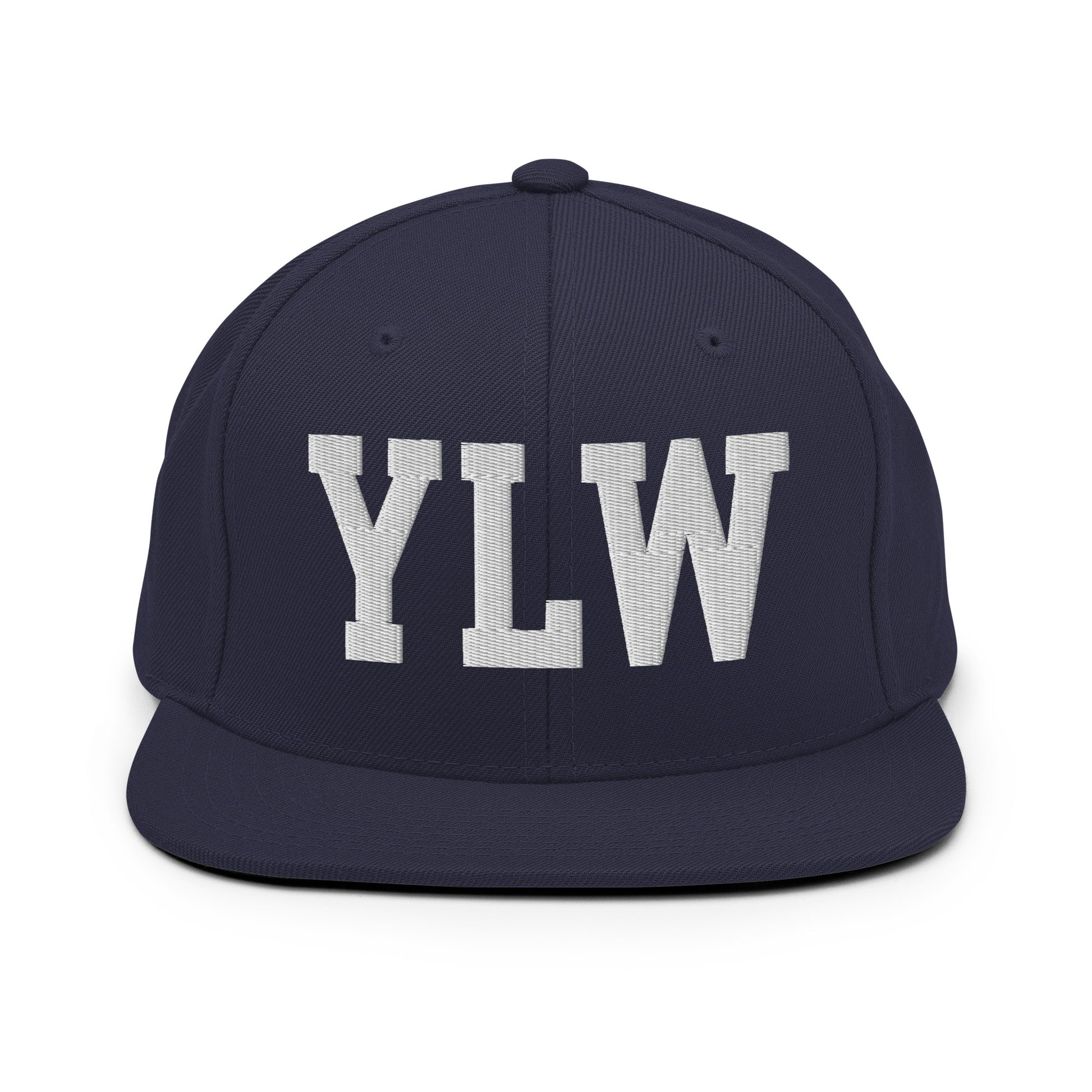 College-Style Classic Snapback Hat • White • YLW Kelowna Souvenir • YHM Designs - Image 15