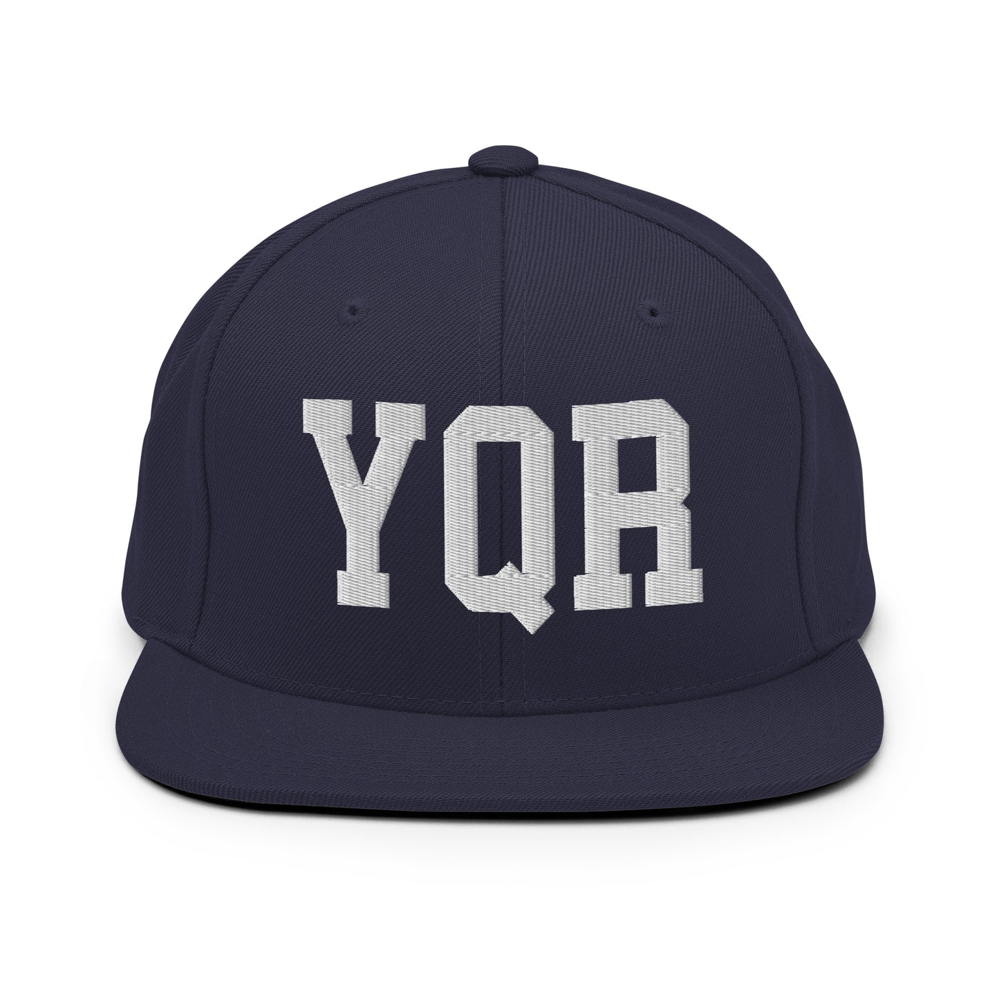 College-Style Classic Snapback Hat • White • YQR Regina • YHM Designs - Image 15