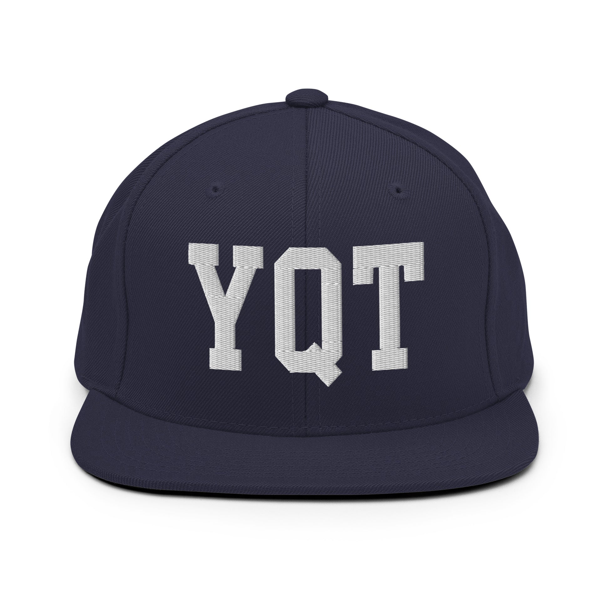 College-Style Classic Snapback Hat • White • YQT Thunder Bay Souvenir • YHM Designs - Image 15
