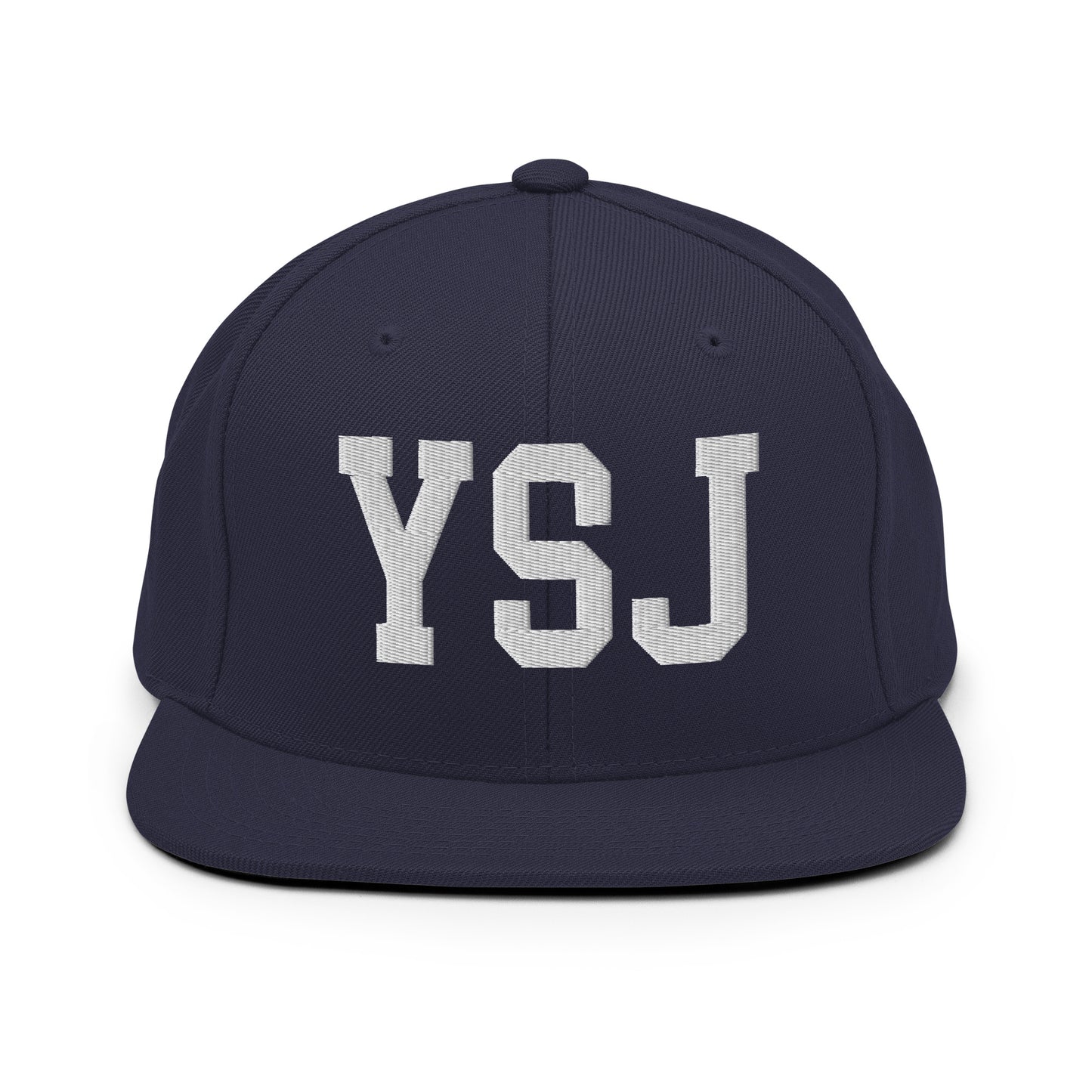 College-Style Classic Snapback Hat • White • YSJ Saint John Souvenir • YHM Designs - Image 15