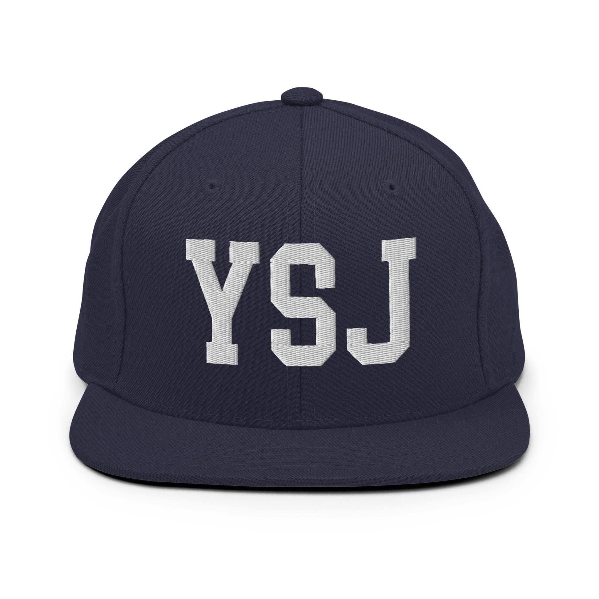 College-Style Classic Snapback Hat • White • YSJ Saint John Souvenir • YHM Designs - Image 15