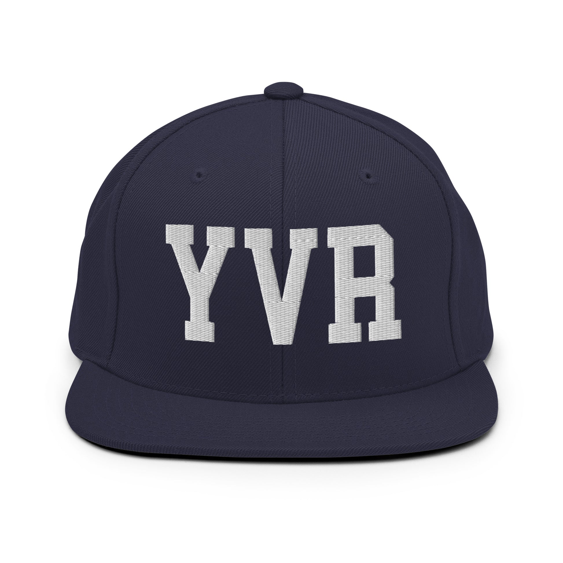 College-Style Classic Snapback Hat • White • YVR Vancouver Souvenir • YHM Designs - Image 15