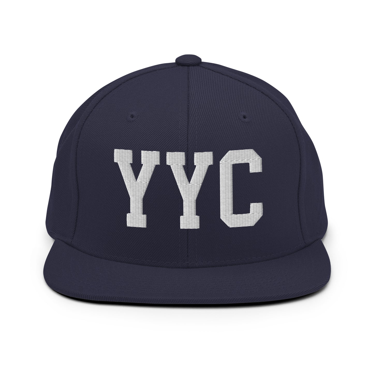 College-Style Classic Snapback Hat • White • YYC Calgary • YHM Designs - Image 15