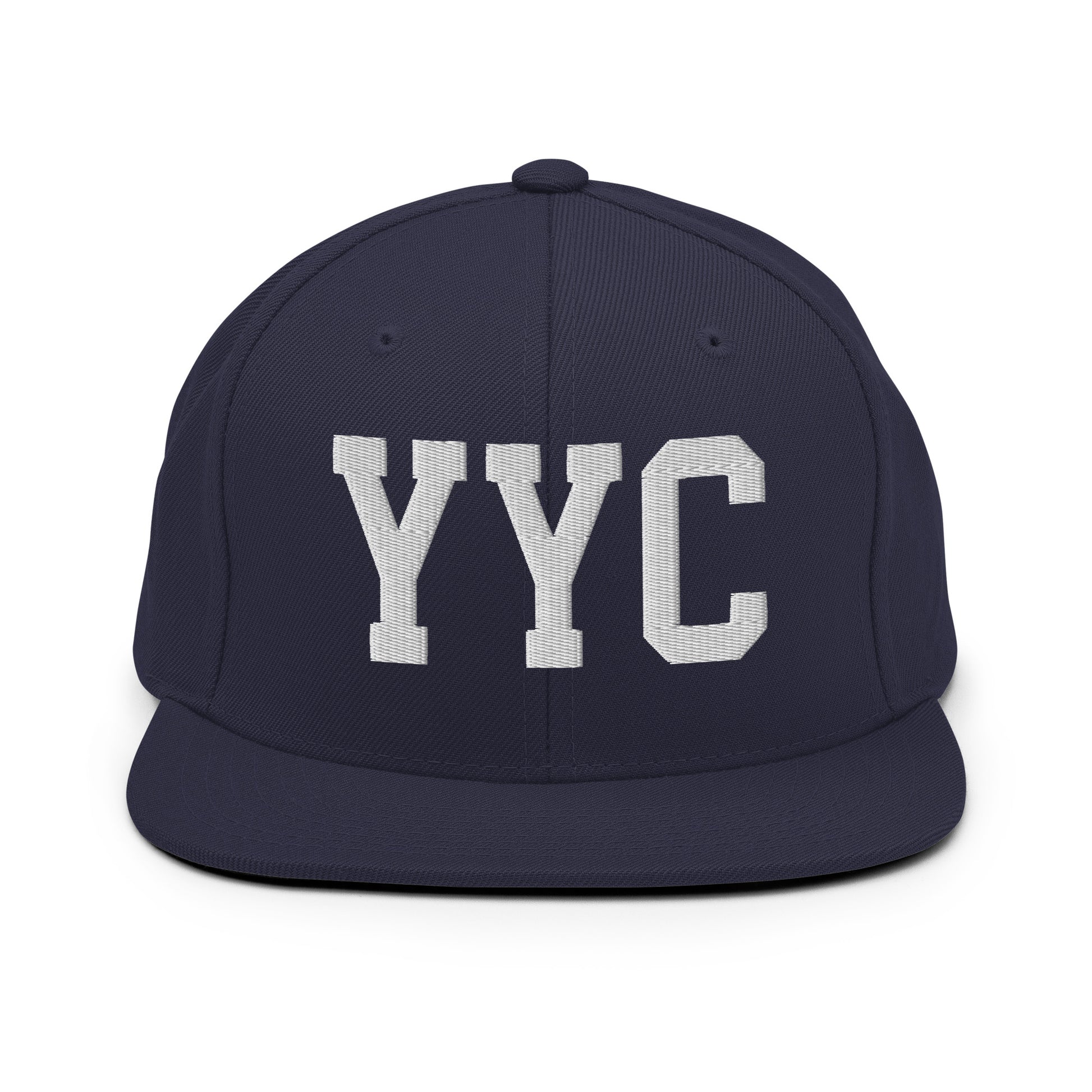College-Style Classic Snapback Hat • White • YYC Calgary • YHM Designs - Image 15