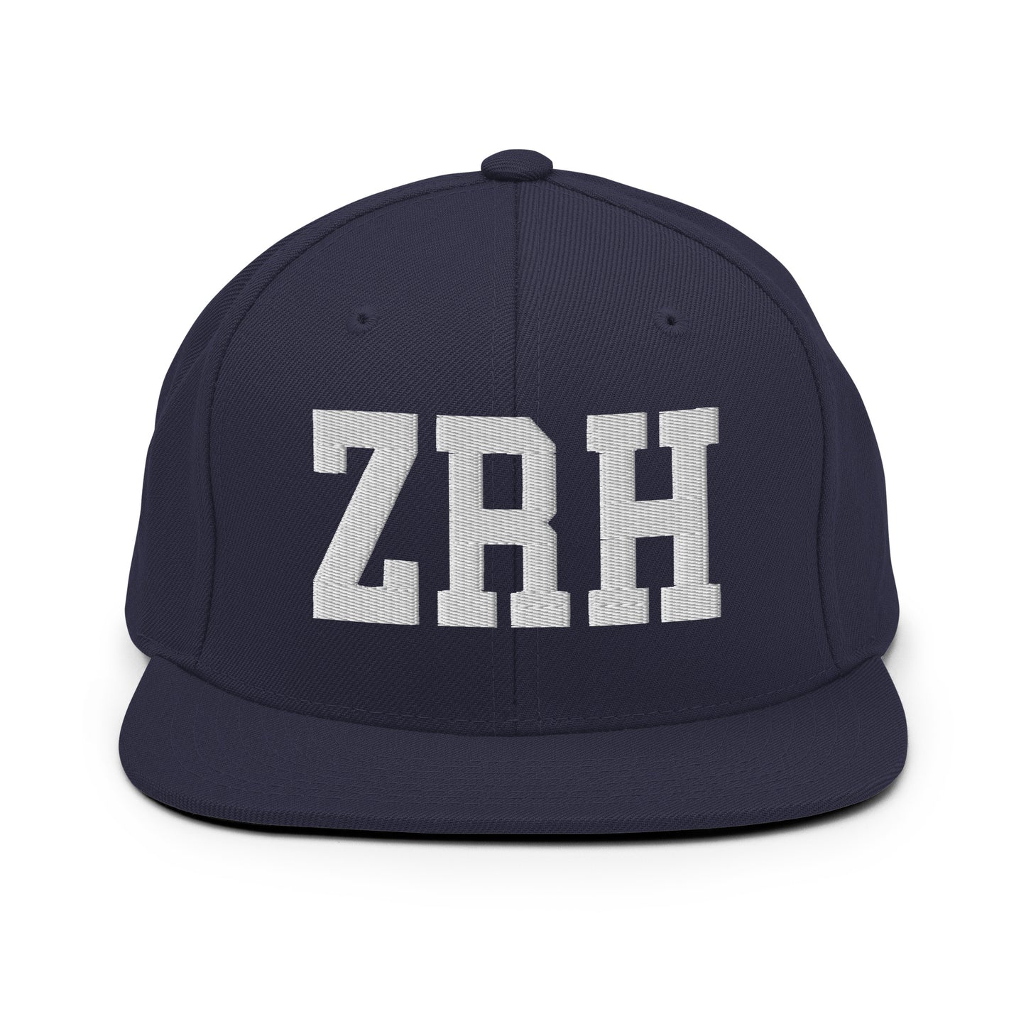 College-Style Classic Snapback Hat • White • ZRH Zurich Souvenir • YHM Designs - Image 15