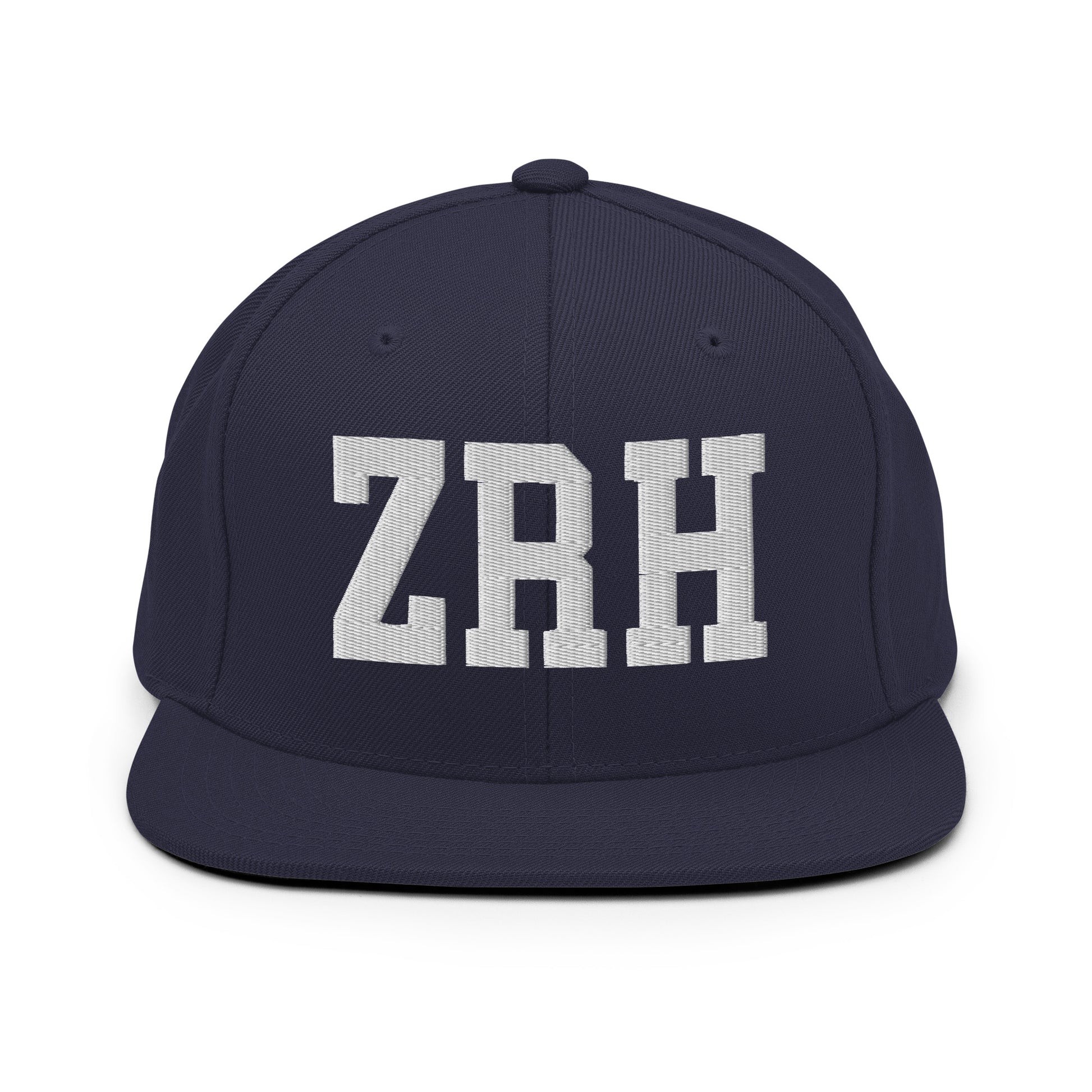 College-Style Classic Snapback Hat • White • ZRH Zurich Souvenir • YHM Designs - Image 15