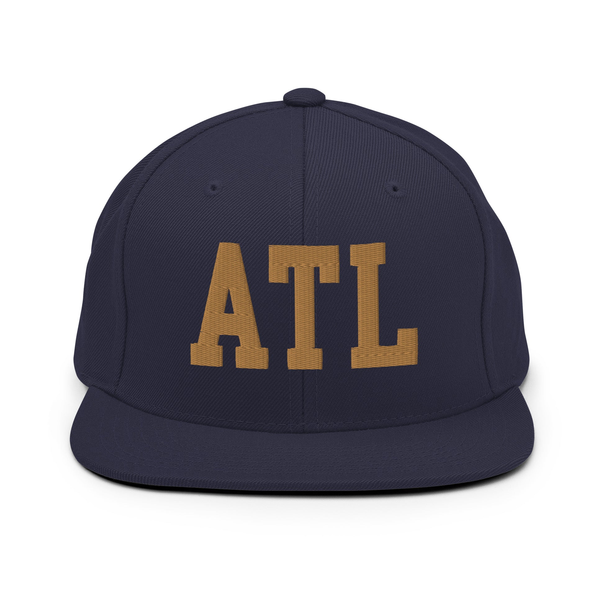 College-Style Classic Snapback Hat • Old Gold • ATL Atlanta Souvenir • YHM Designs - Image 14