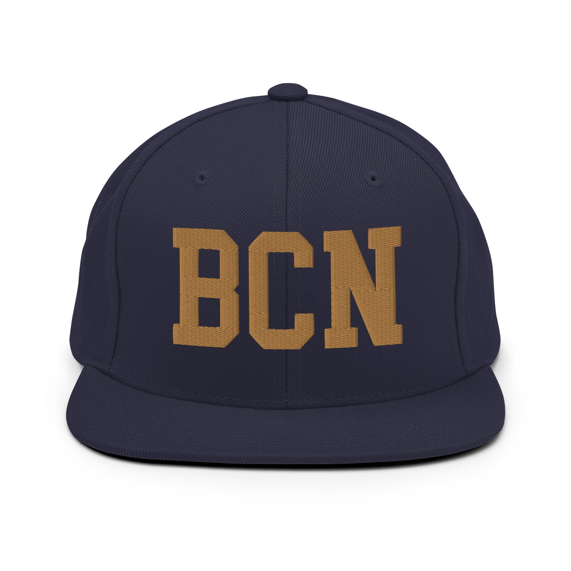 College-Style Classic Snapback Hat • Old Gold • BCN Barcelona Souvenir • YHM Designs - Image 14