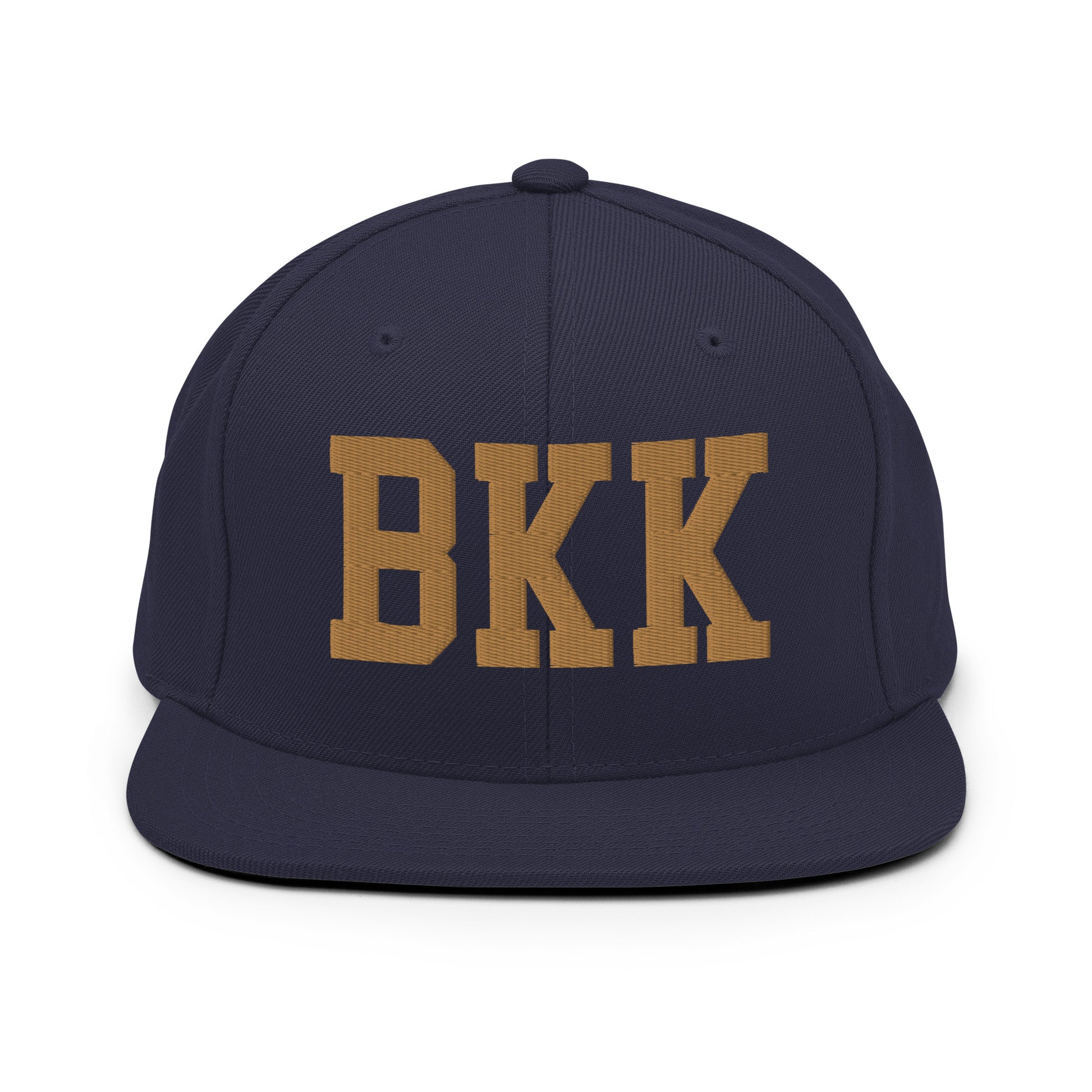 College-Style Classic Snapback Hat • Old Gold • BKK Bangkok Souvenir • YHM Designs - Image 14