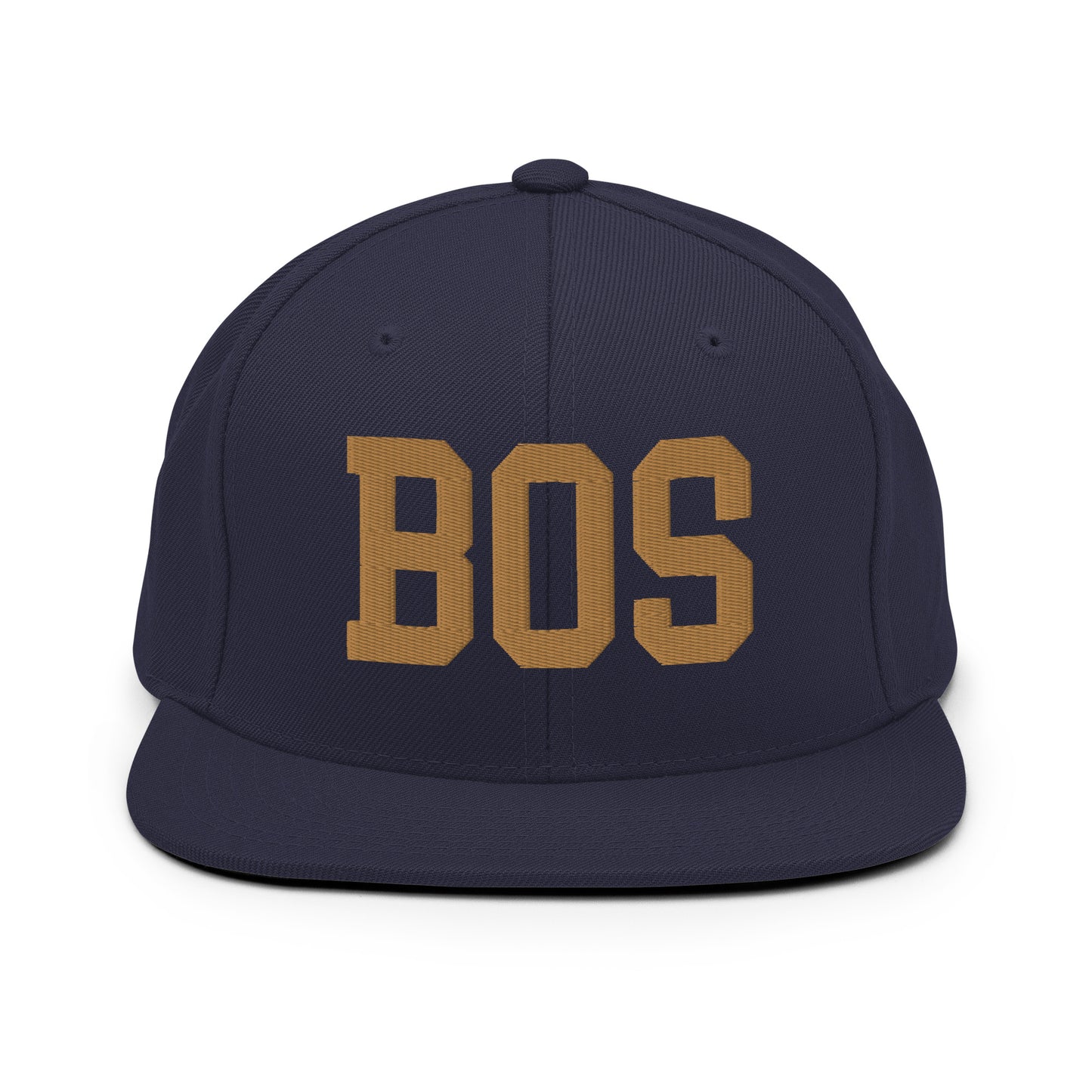 College-Style Classic Snapback Hat • Old Gold • BOS Boston • YHM Designs - Image 14