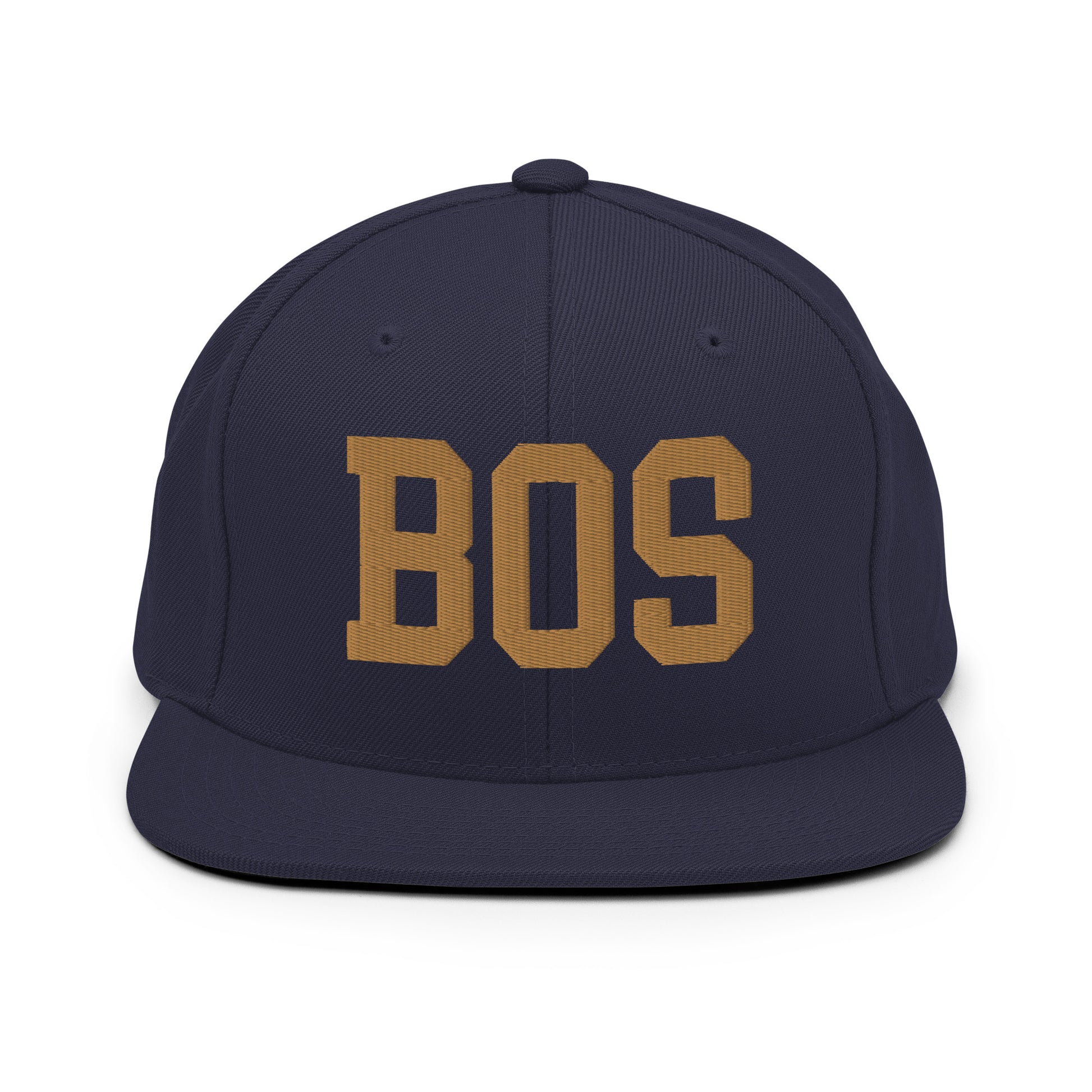 College-Style Classic Snapback Hat • Old Gold • BOS Boston • YHM Designs - Image 14