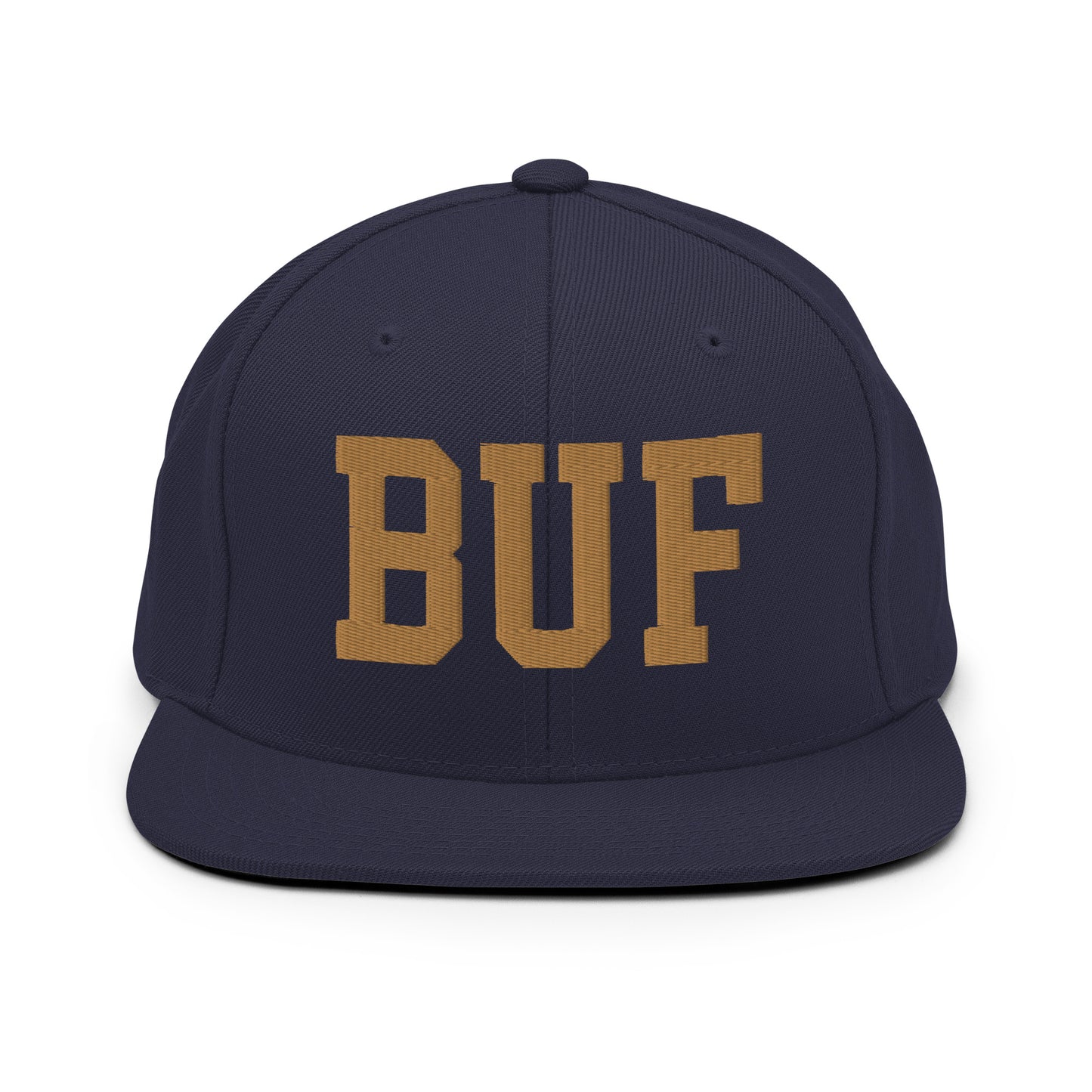 College-Style Classic Snapback Hat • Old Gold • BUF Buffalo Souvenir • YHM Designs - Image 14