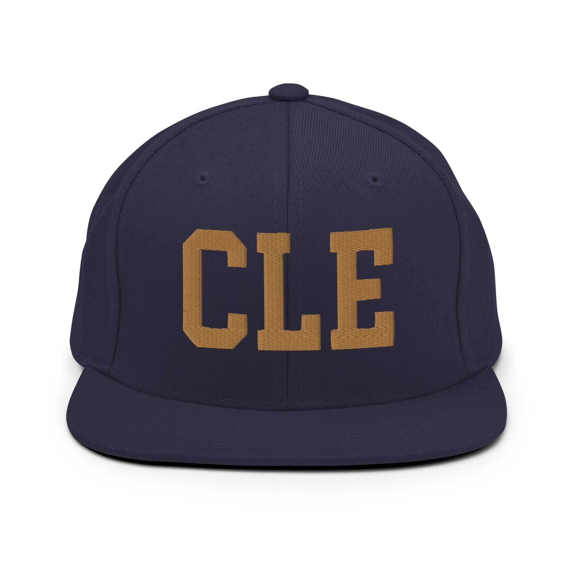 College-Style Classic Snapback Hat • Old Gold • CLE Cleveland • YHM Designs - Image 14