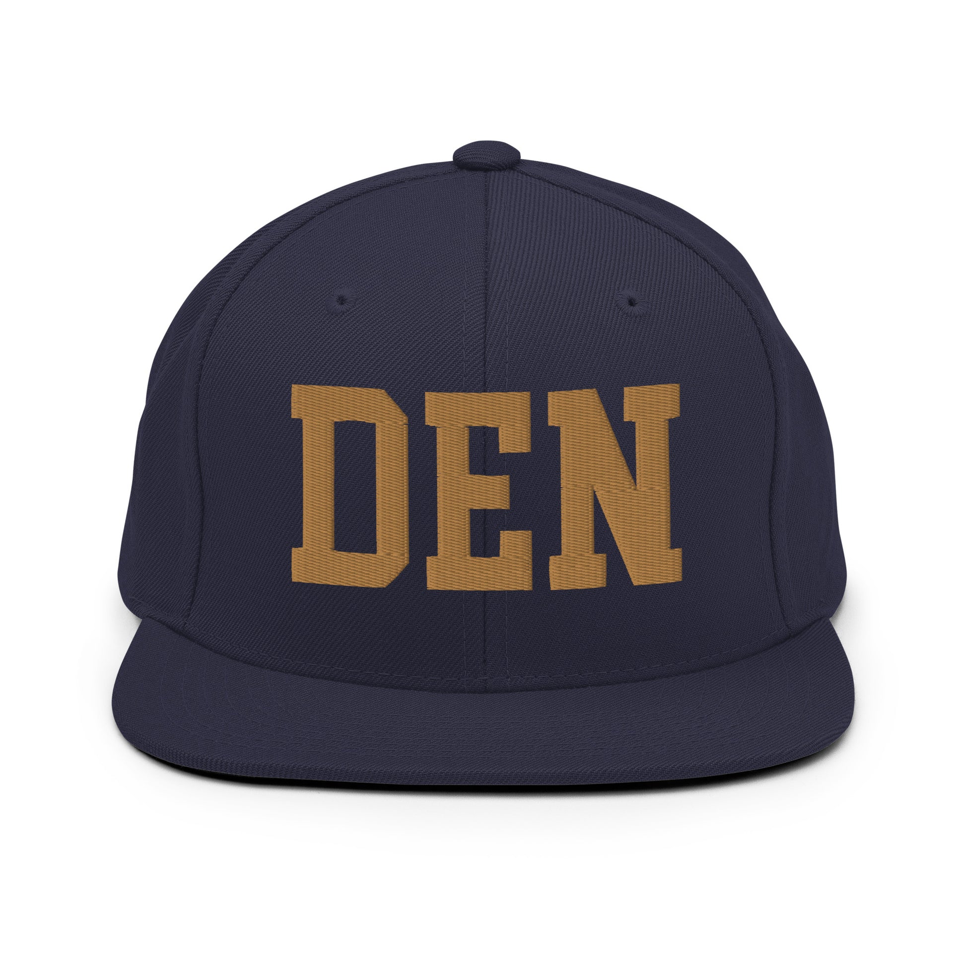 College-Style Classic Snapback Hat • Old Gold • DEN Denver • YHM Designs - Image 14