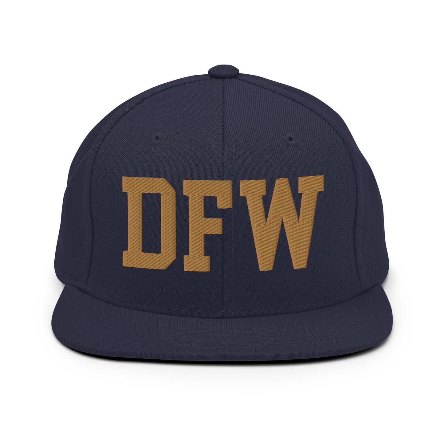 College-Style Classic Snapback Hat • Old Gold • DFW Dallas Souvenir • YHM Designs - Image 14