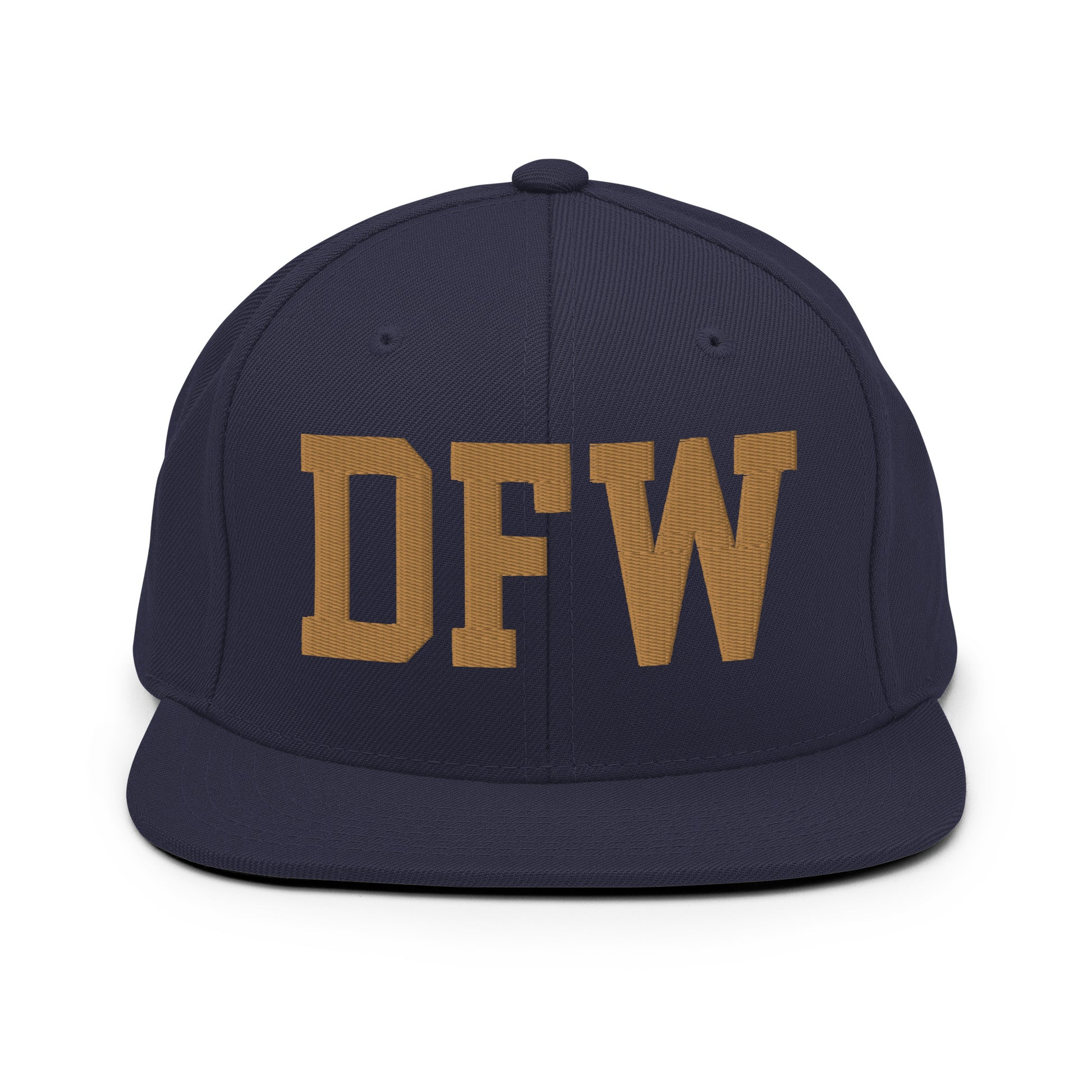 College-Style Classic Snapback Hat • Old Gold • DFW Dallas Souvenir • YHM Designs - Image 14