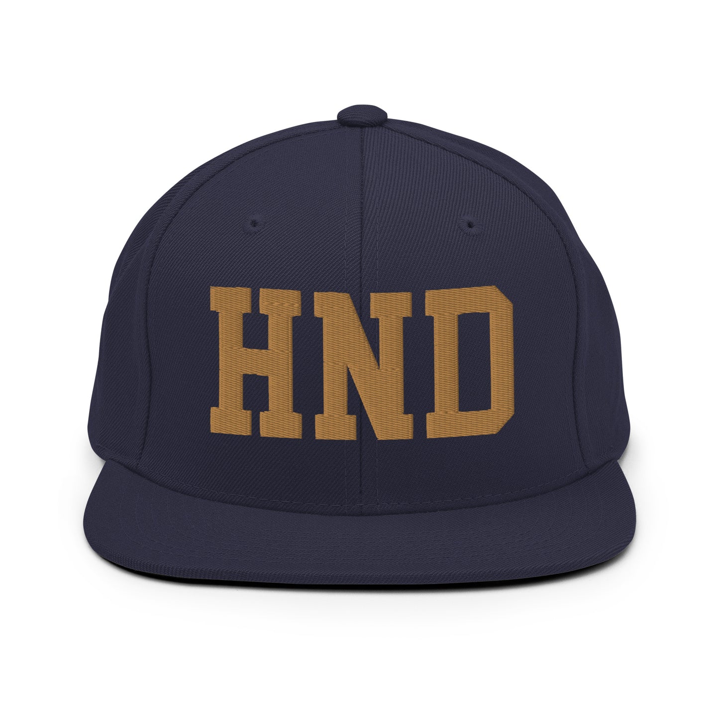 College-Style Classic Snapback Hat • Old Gold • HND Tokyo Souvenir • YHM Designs - Image 14