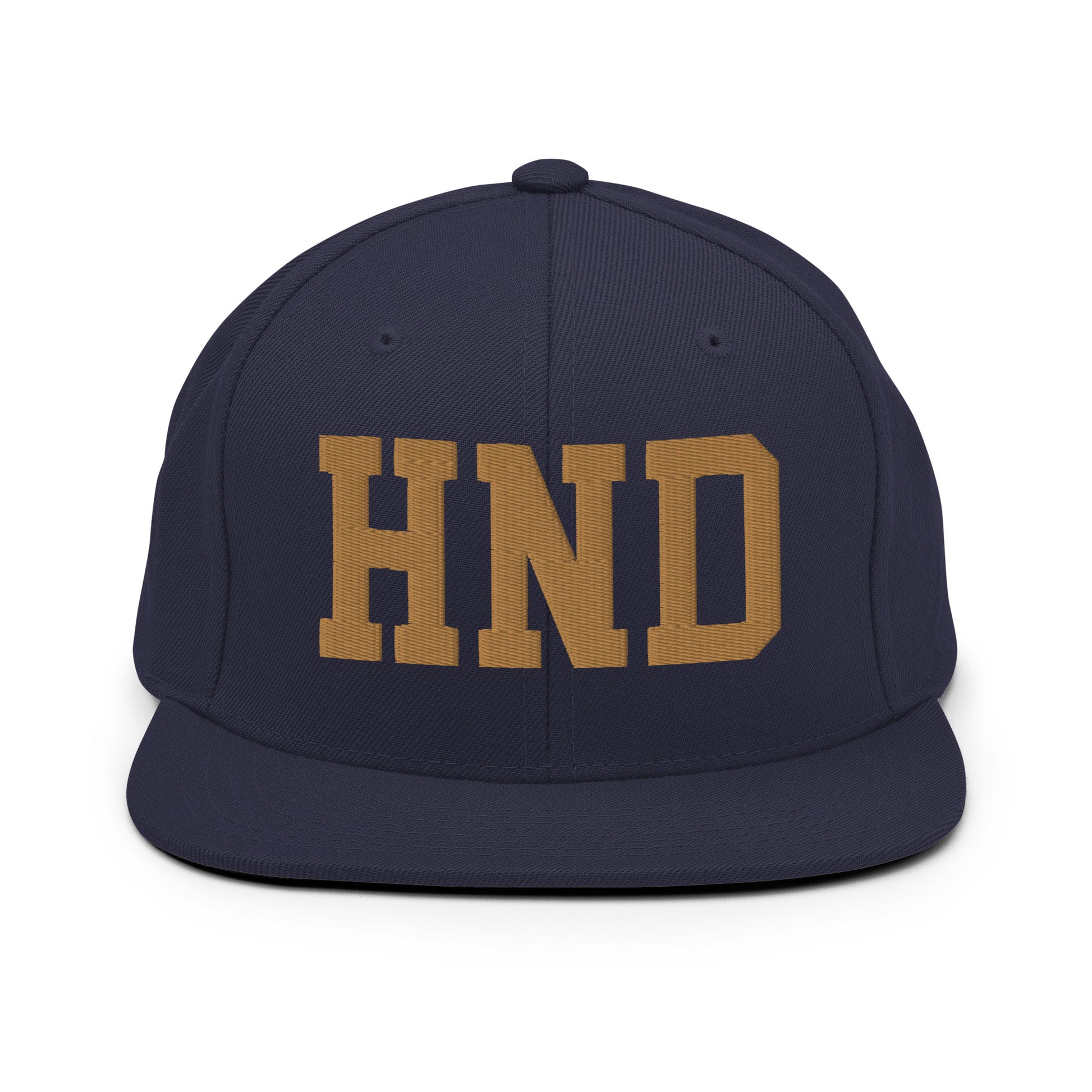 College-Style Classic Snapback Hat • Old Gold • HND Tokyo Souvenir • YHM Designs - Image 14