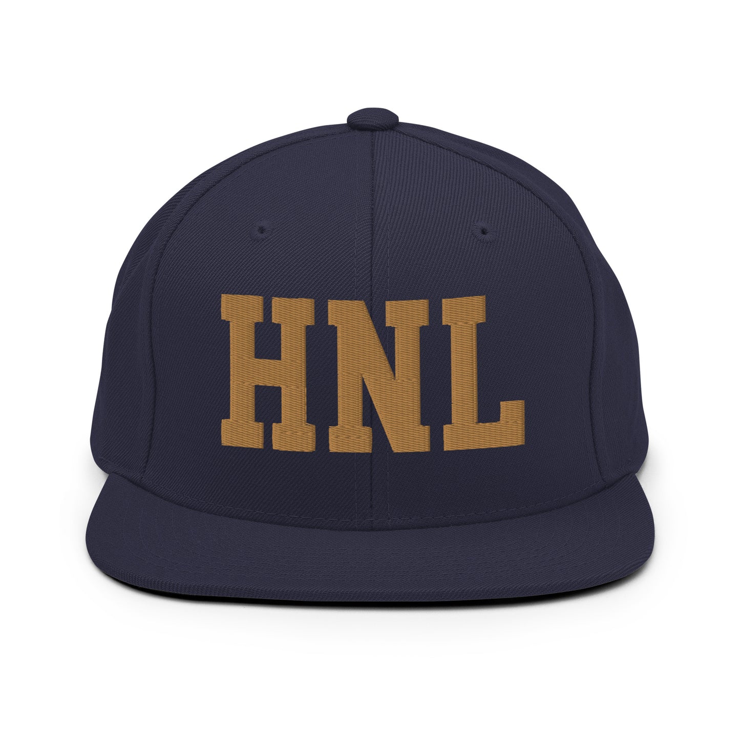 College-Style Classic Snapback Hat • Old Gold • HNL Honolulu Souvenir • YHM Designs - Image 14