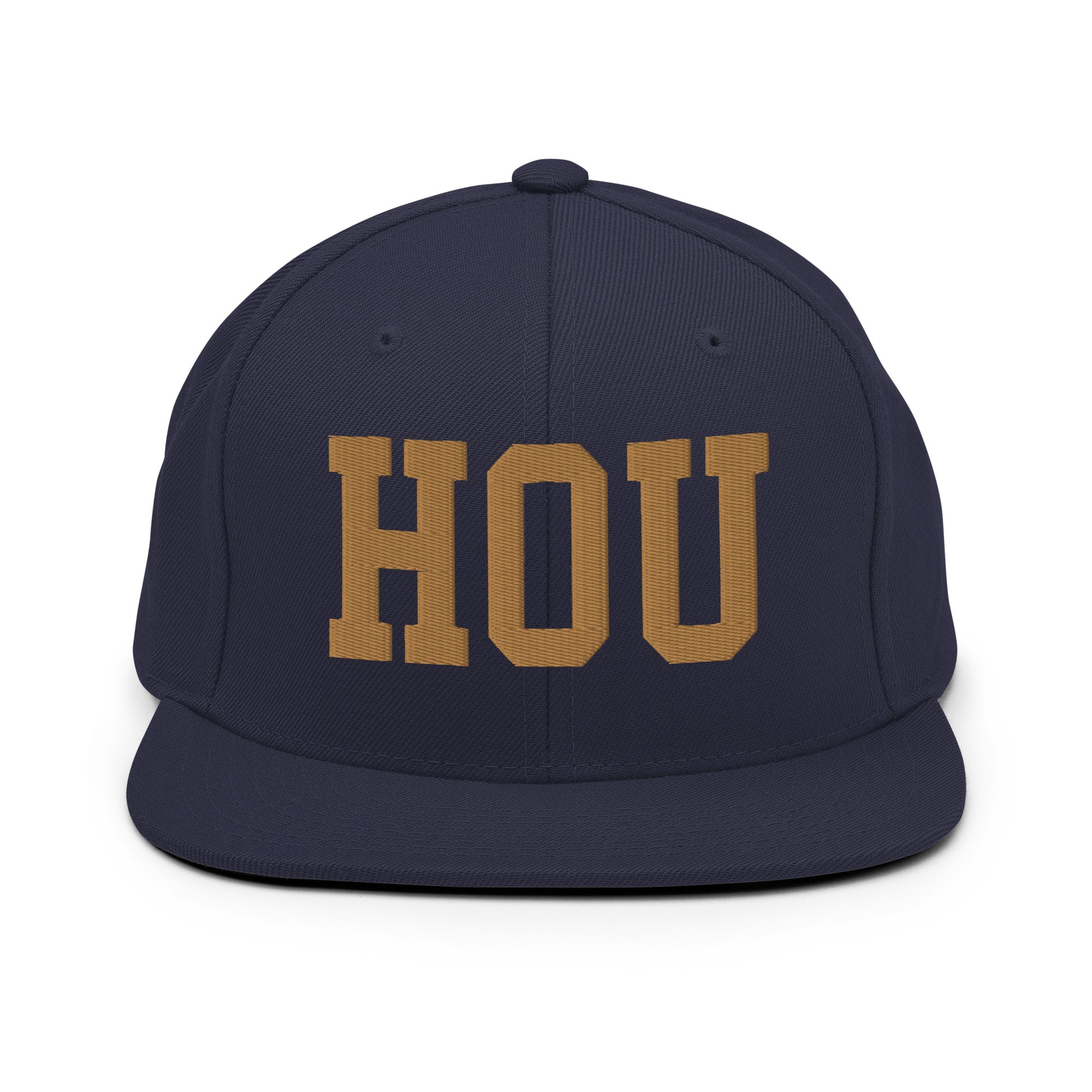 College-Style Classic Snapback Hat • Old Gold • HOU Houston Souvenir • YHM Designs - Image 14