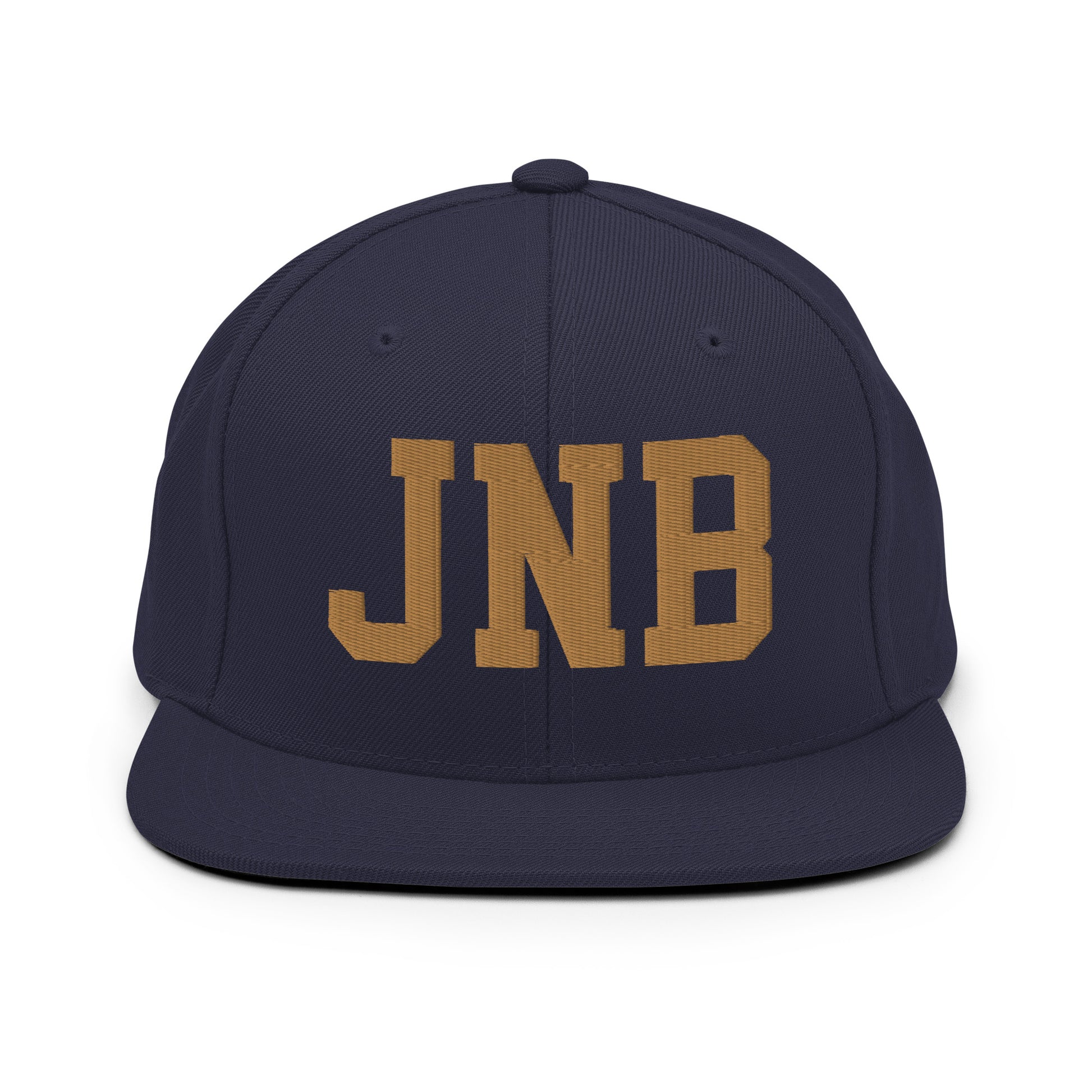 College-Style Classic Snapback Hat • Old Gold • JNB Johannesburg Souvenir • YHM Designs - Image 14