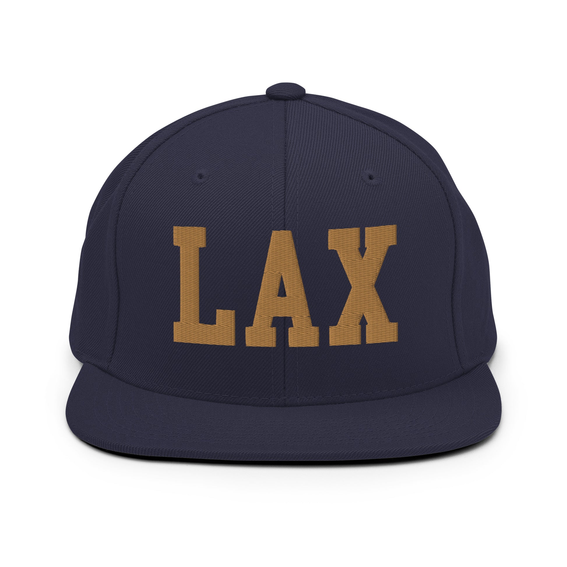 College-Style Classic Snapback Hat • Old Gold • LAX Los Angeles Souvenir • YHM Designs - Image 14
