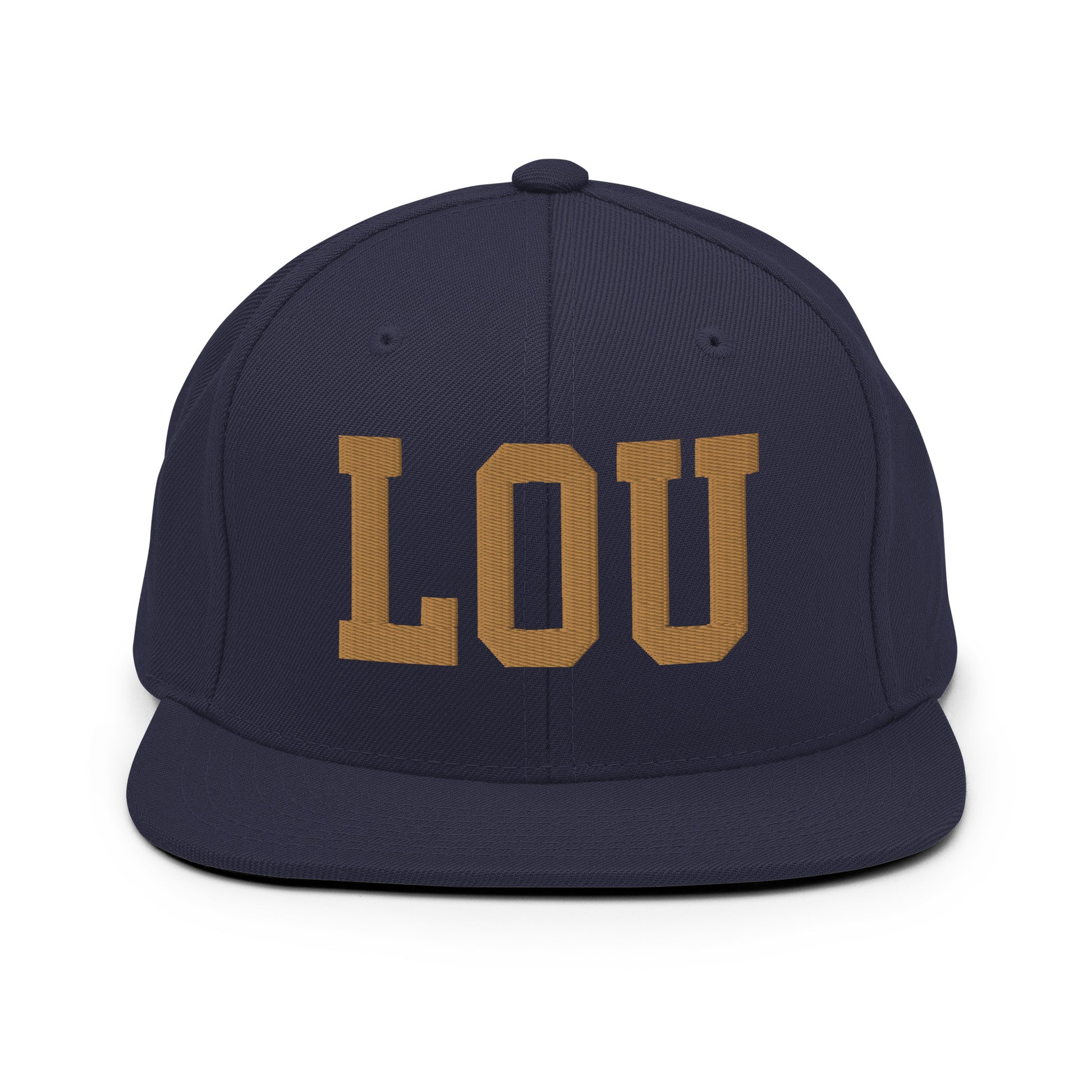 College-Style Classic Snapback Hat • Old Gold • LOU Louisville Souvenir • YHM Designs - Image 14