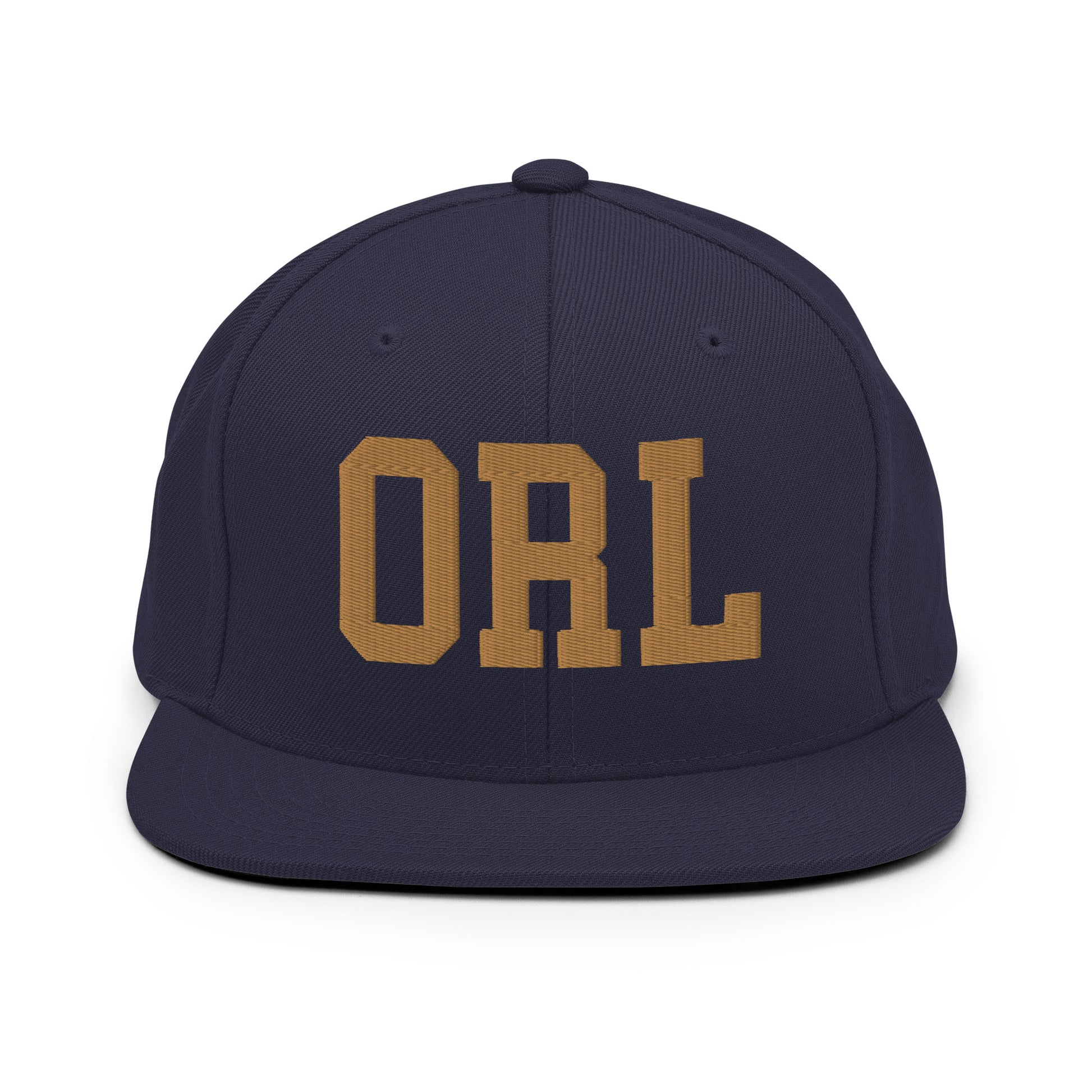 College-Style Classic Snapback Hat • Old Gold • ORL Orlando Souvenir • YHM Designs - Image 14