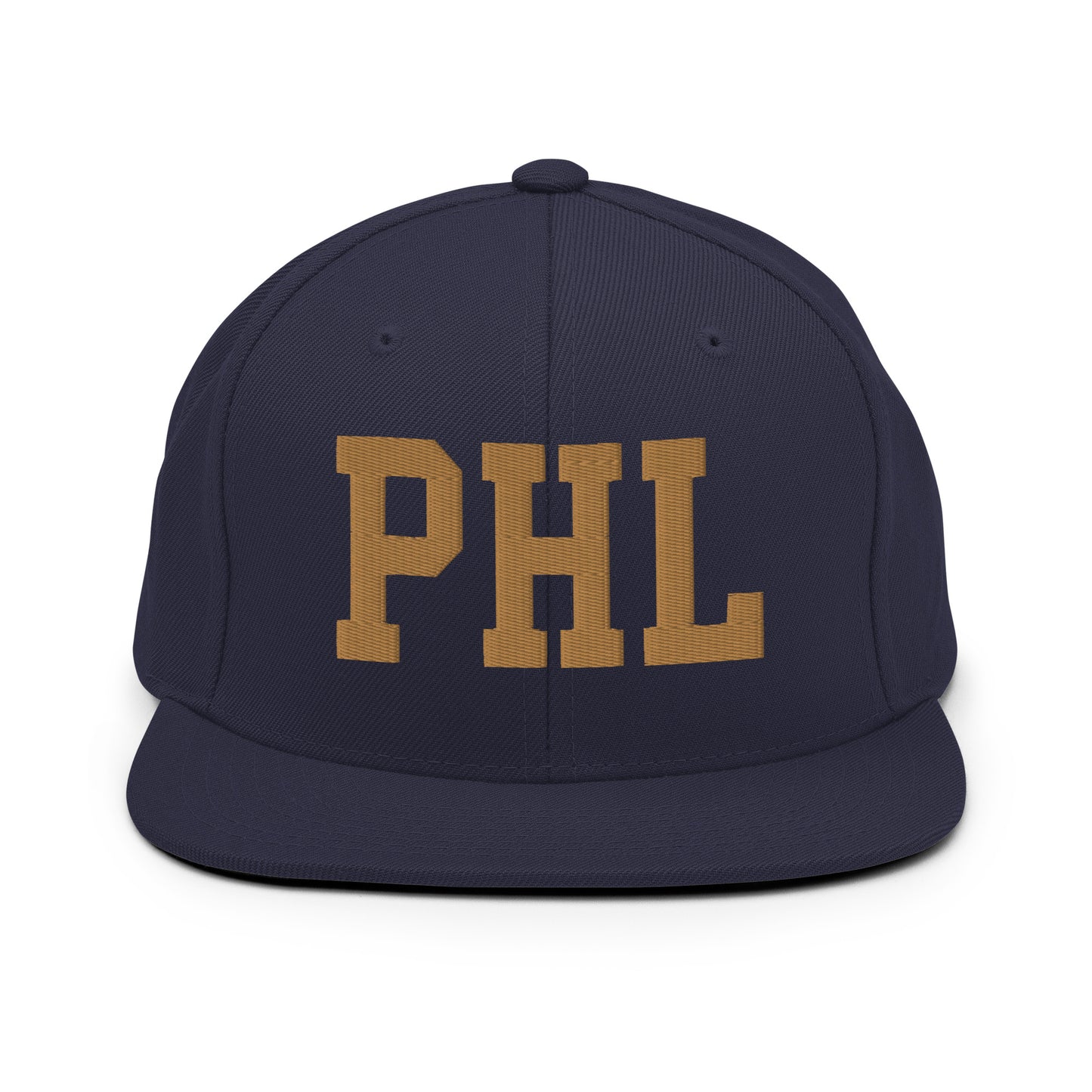 College-Style Classic Snapback Hat • Old Gold • PHL Philadelphia Souvenir • YHM Designs - Image 14