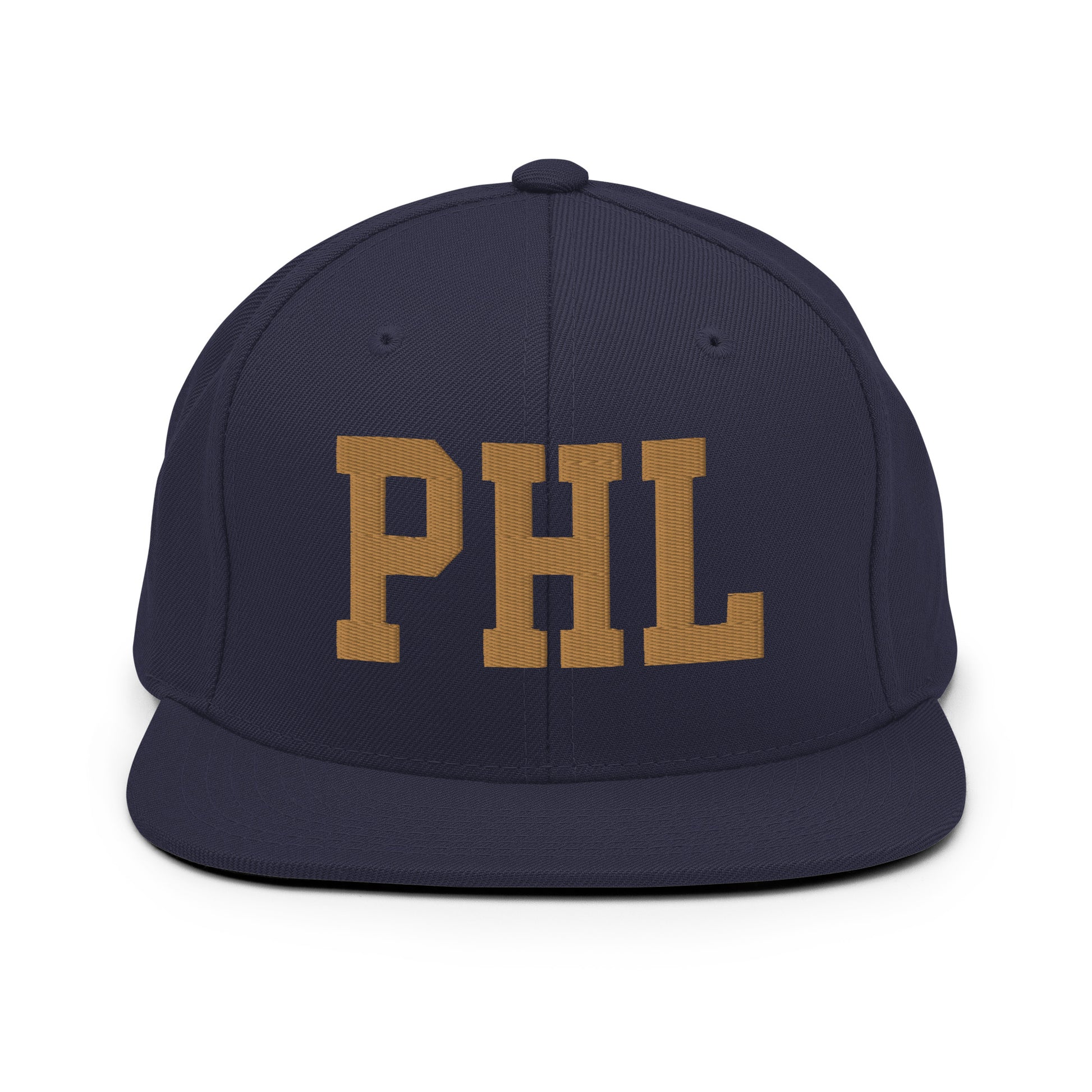 College-Style Classic Snapback Hat • Old Gold • PHL Philadelphia Souvenir • YHM Designs - Image 14