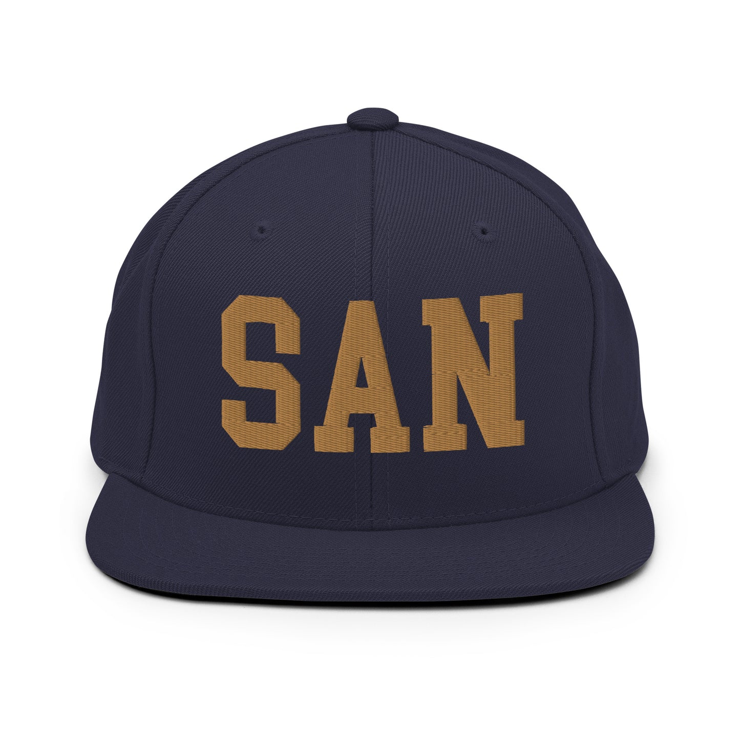 College-Style Classic Snapback Hat • Old Gold • SAN San Diego • YHM Designs - Image 14