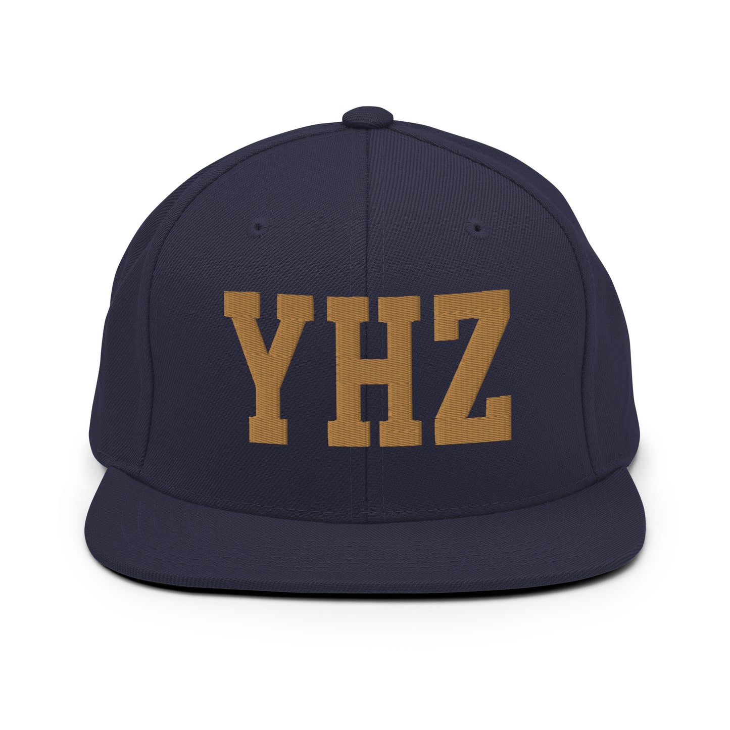 College-Style Classic Snapback Hat • Old Gold • YHZ Halifax Souvenir • YHM Designs - Image 14