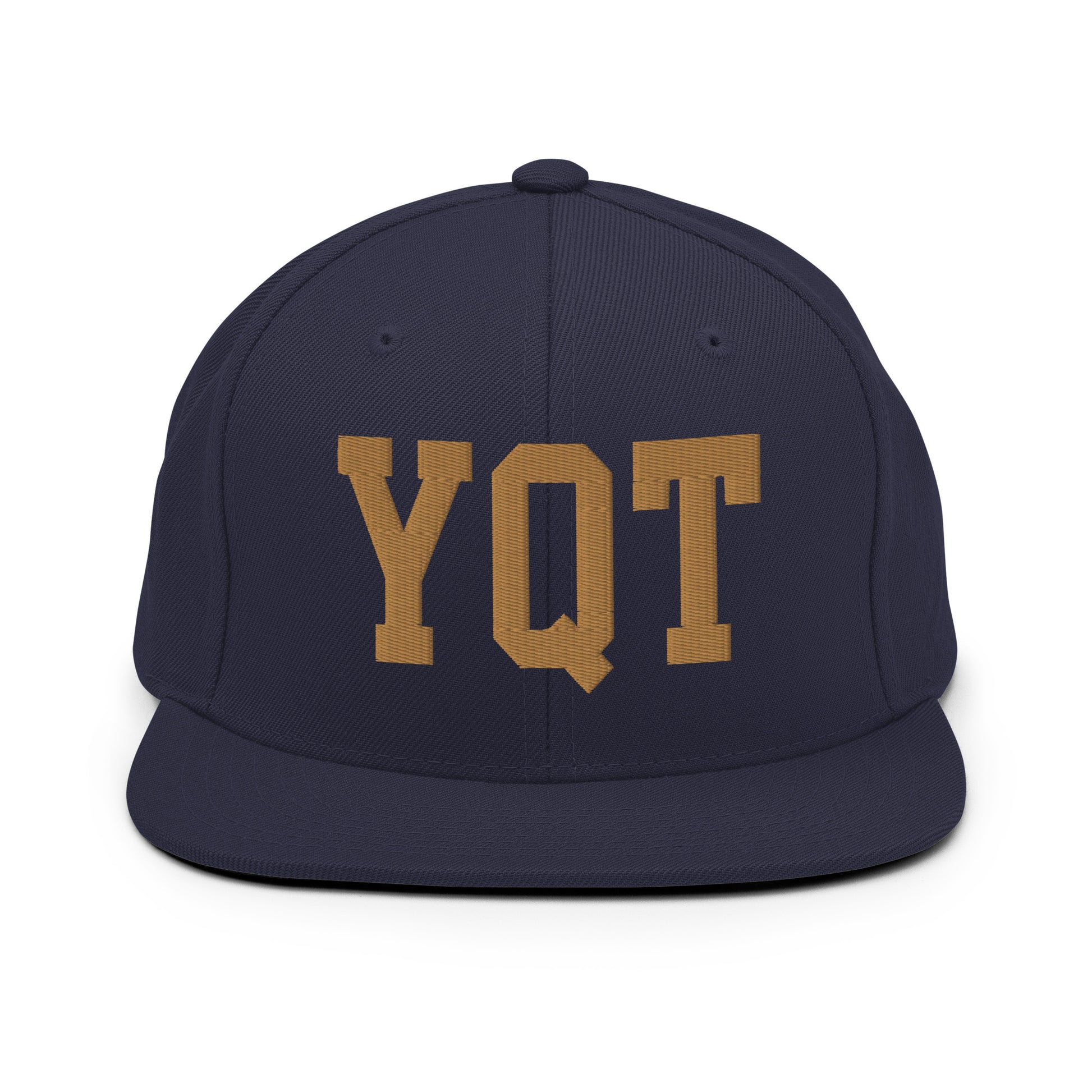 College-Style Classic Snapback Hat • Old Gold • YQT Thunder Bay Souvenir • YHM Designs - Image 14