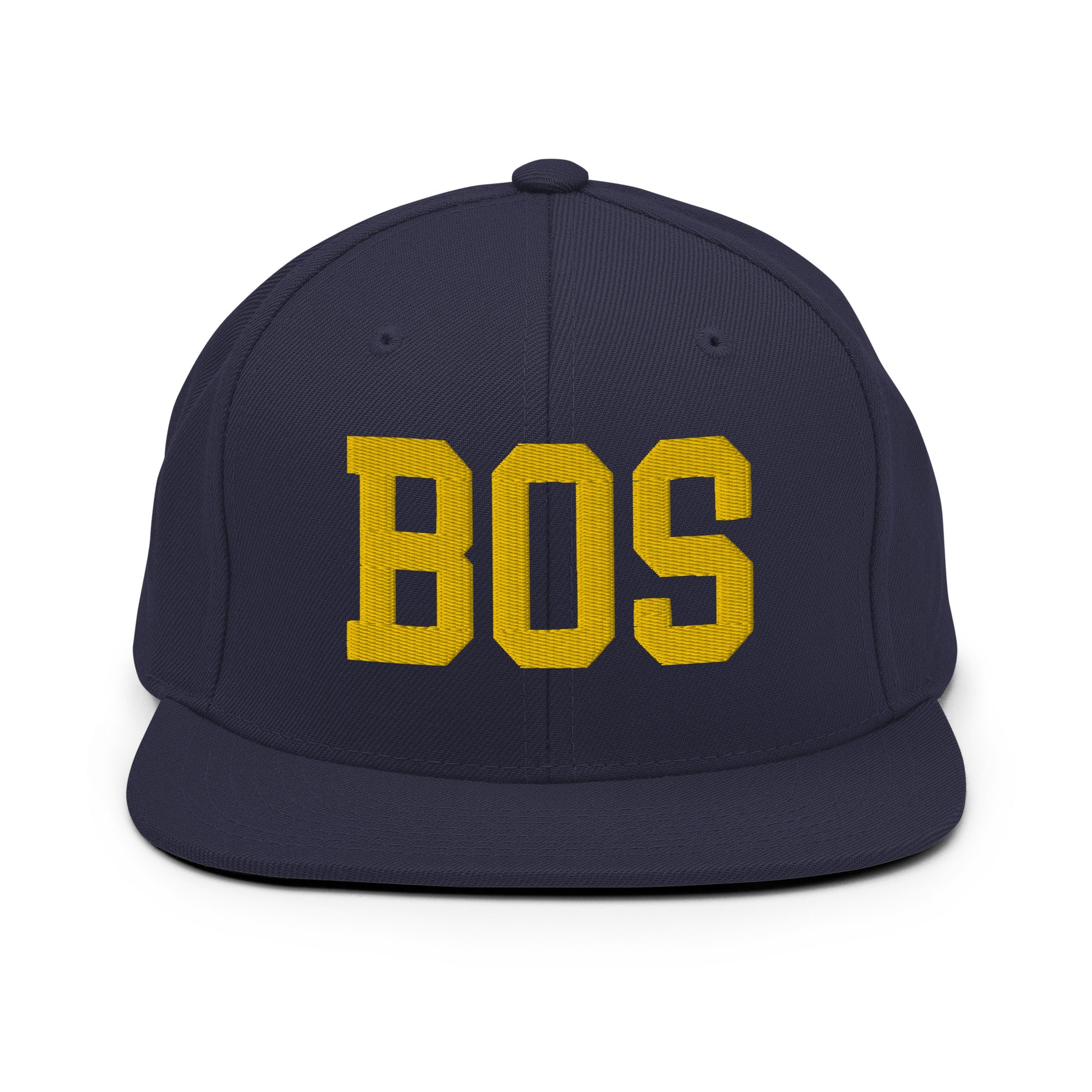 College-Style Classic Snapback Hat • Gold • BOS Boston • YHM Designs - Image 11