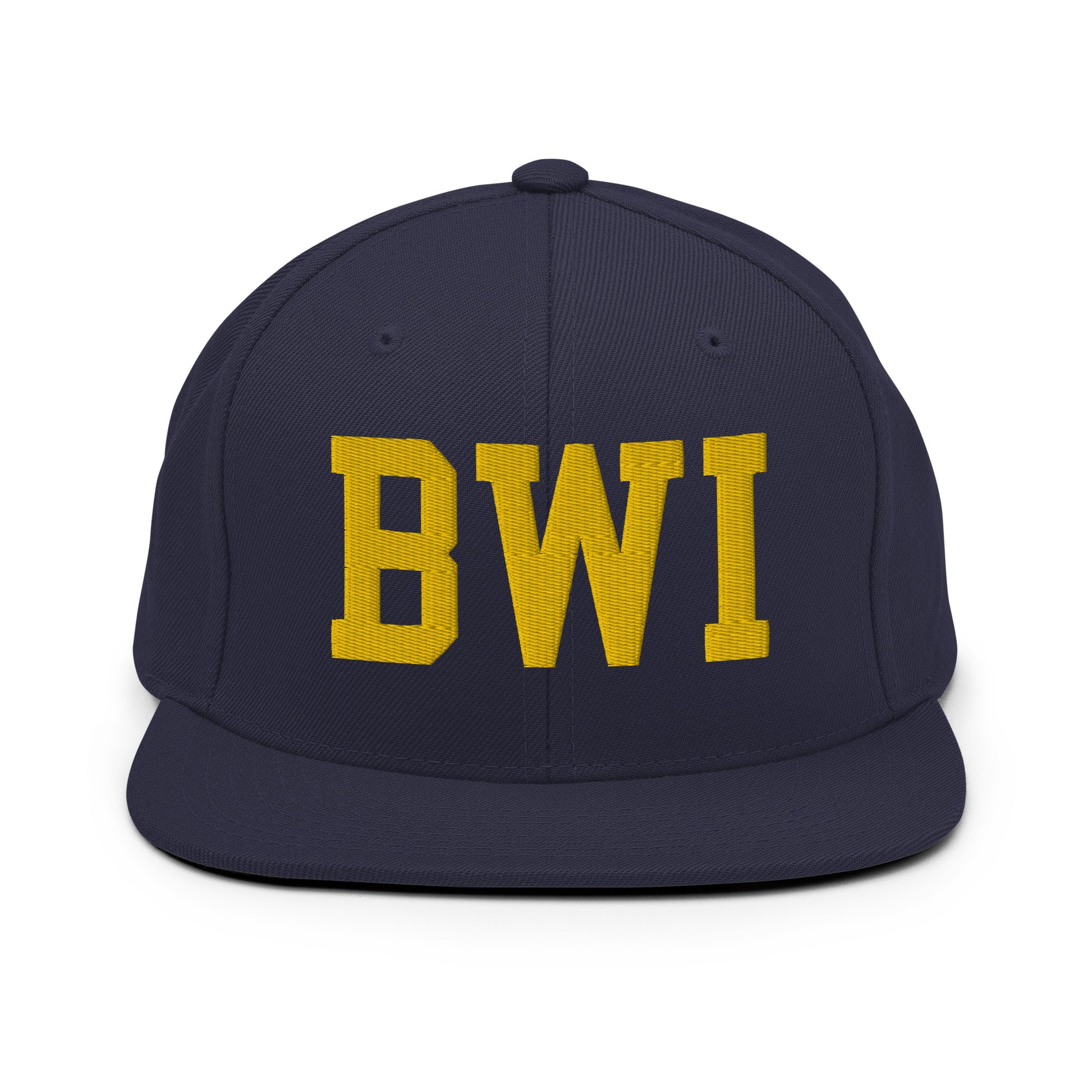 College-Style Classic Snapback Hat • Gold • BWI Baltimore • YHM Designs - Image 11