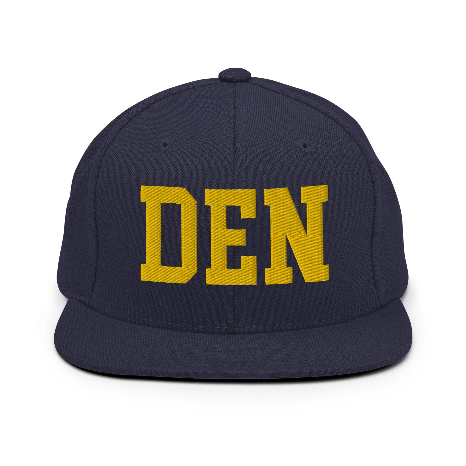 College-Style Classic Snapback Hat • Gold • DEN Denver • YHM Designs - Image 11