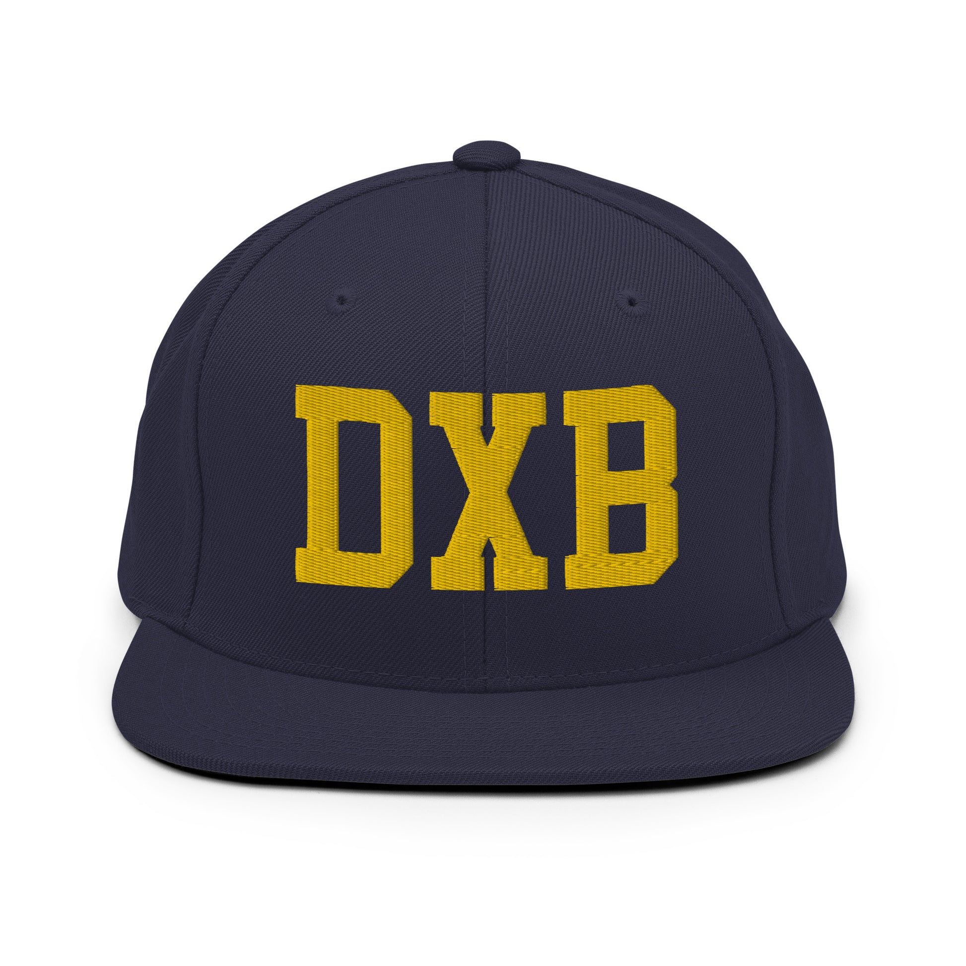 College-Style Classic Snapback Hat • Gold • DXB Dubai • YHM Designs - Image 11