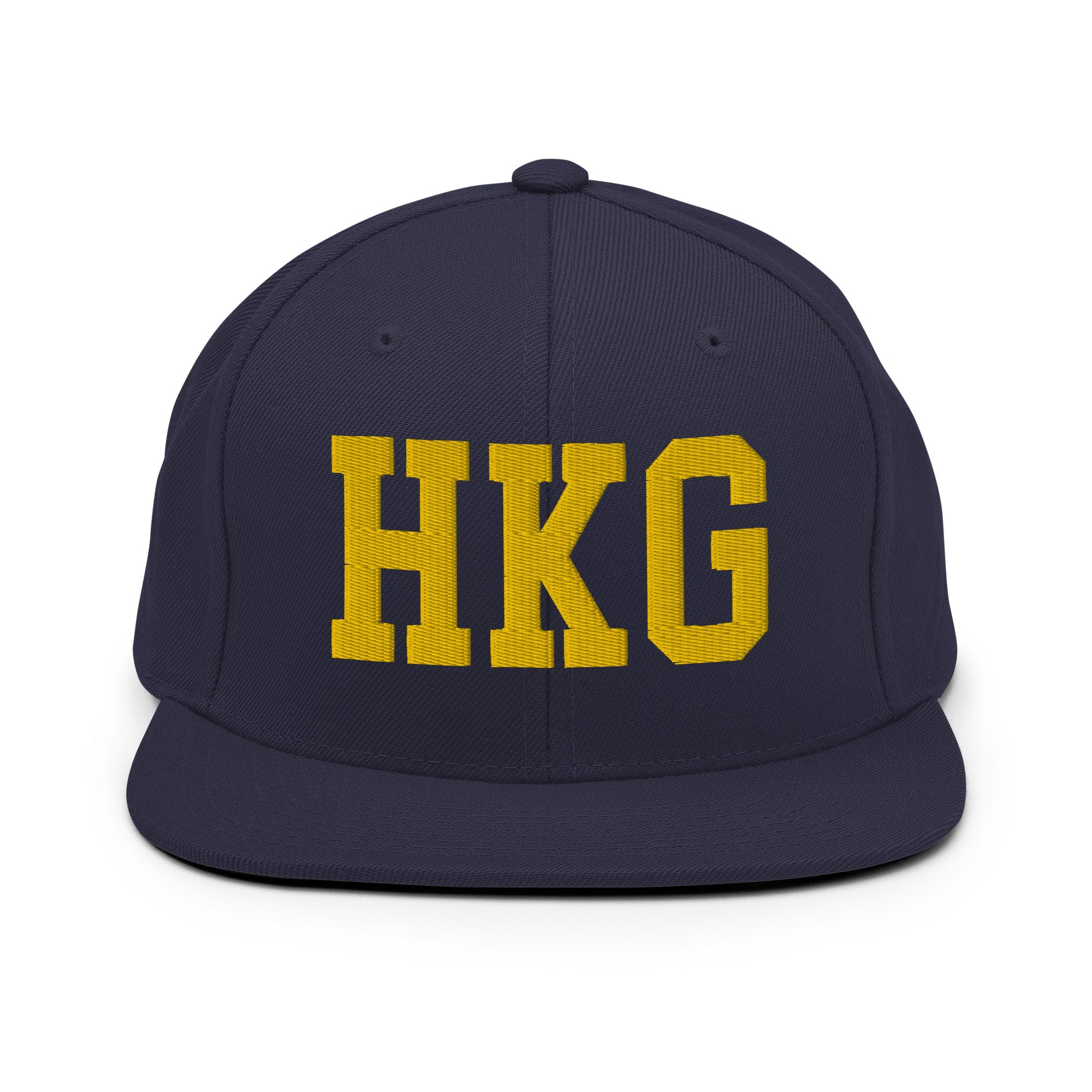 College-Style Classic Snapback Hat • Gold • HKG Hong Kong • YHM Designs - Image 11
