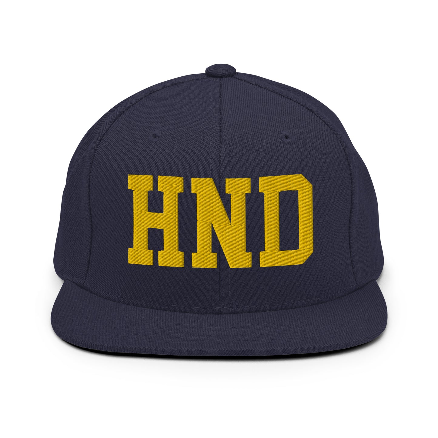 College-Style Classic Snapback Hat • Gold • HND Tokyo • YHM Designs - Image 11