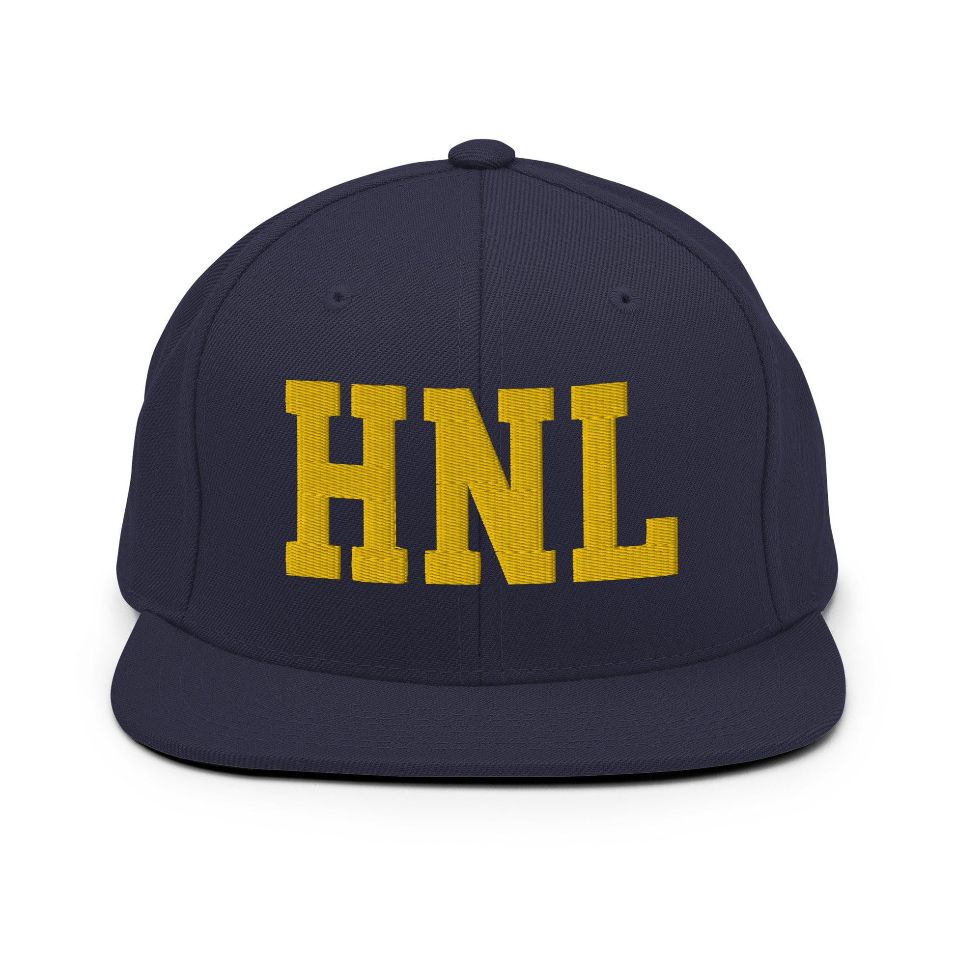 College-Style Classic Snapback Hat • Gold • HNL Honolulu • YHM Designs - Image 11