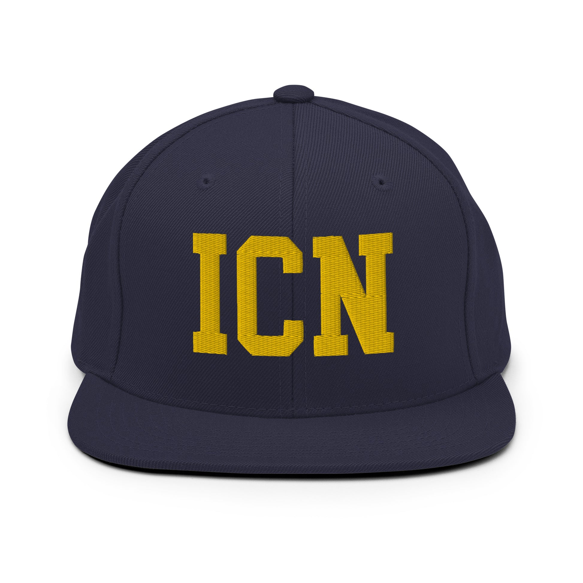 College-Style Classic Snapback Hat • Gold • ICN Seoul • YHM Designs - Image 11