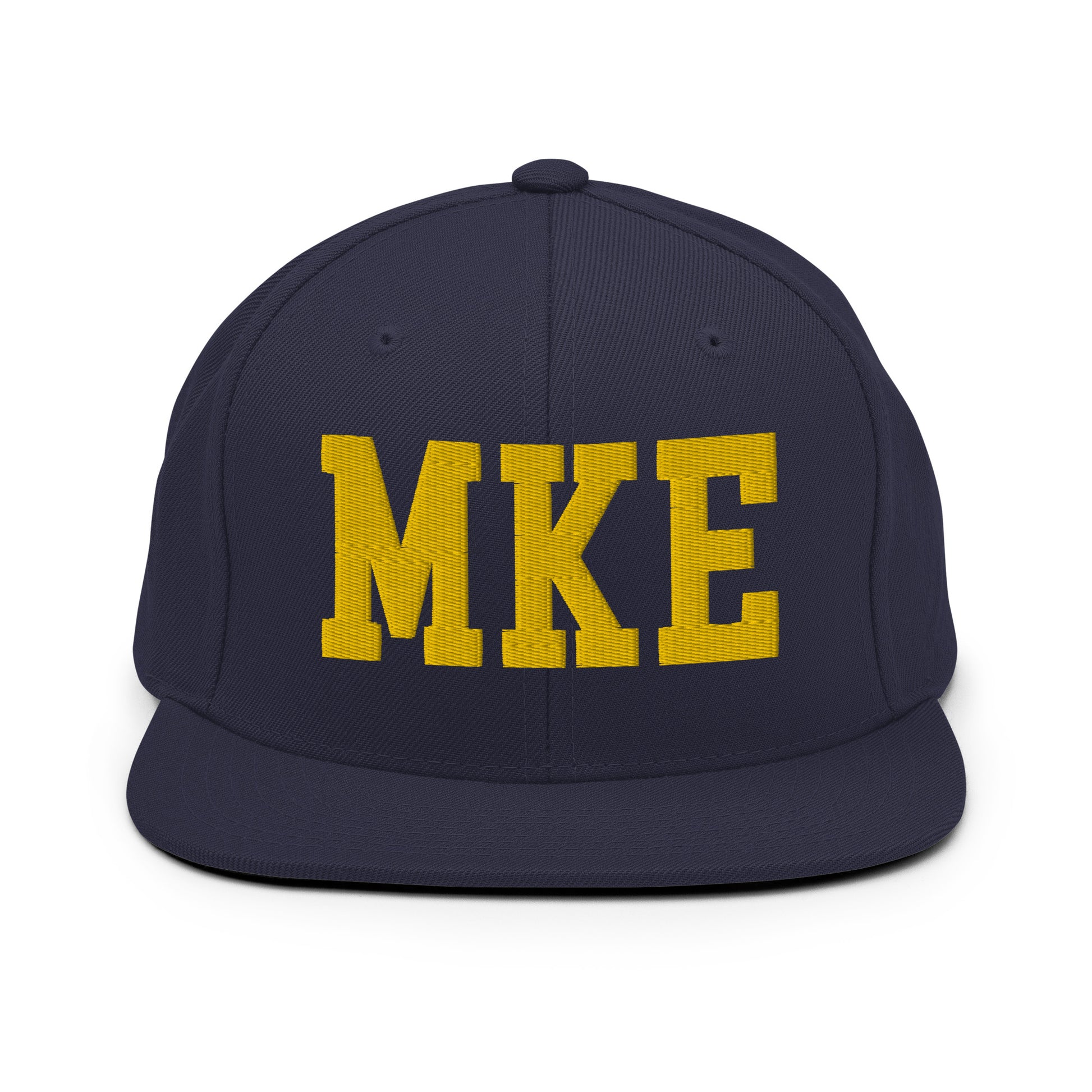 College-Style Classic Snapback Hat • Gold • MKE Milwaukee • YHM Designs - Image 11