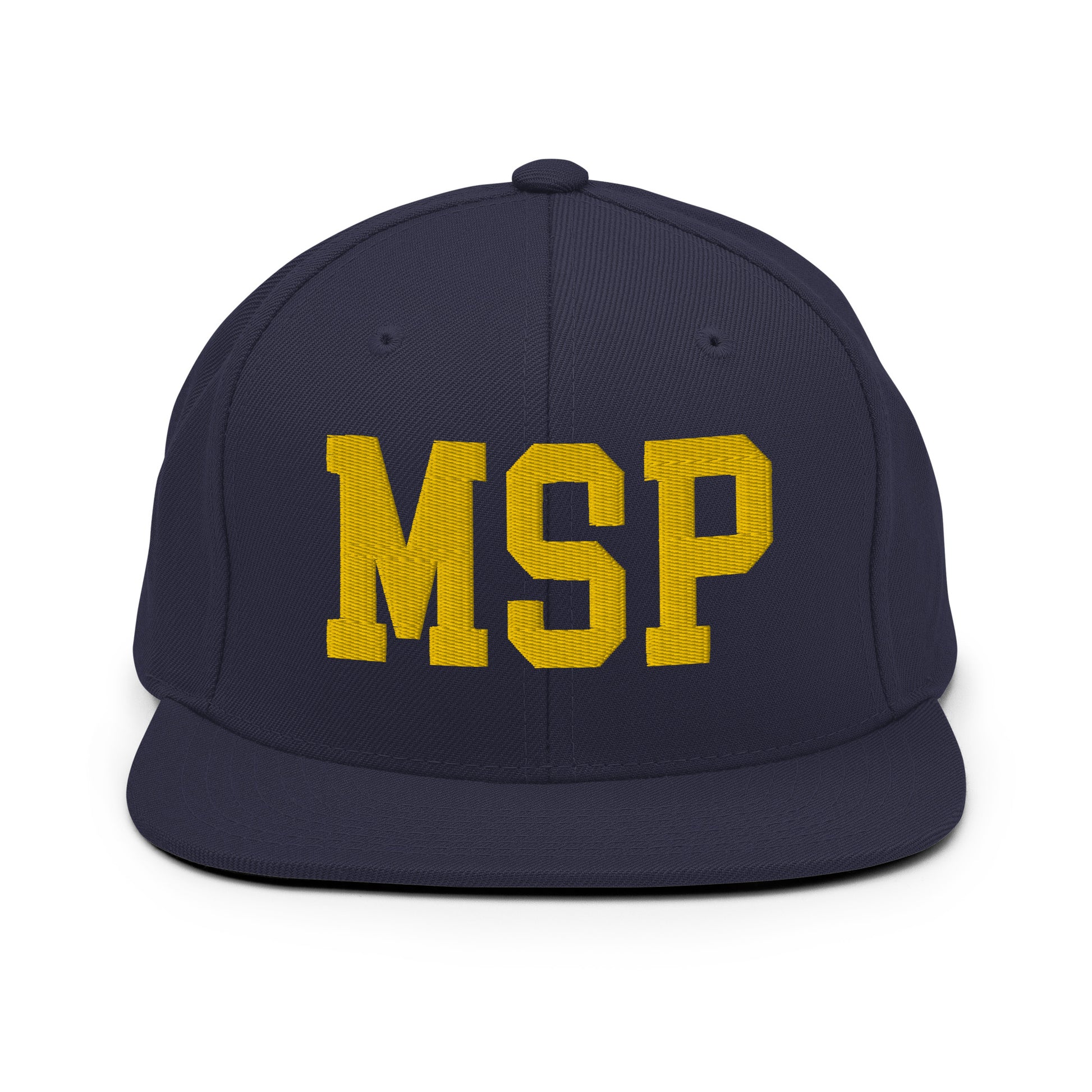 College-Style Classic Snapback Hat • Gold • MSP Minneapolis • YHM Designs - Image 11