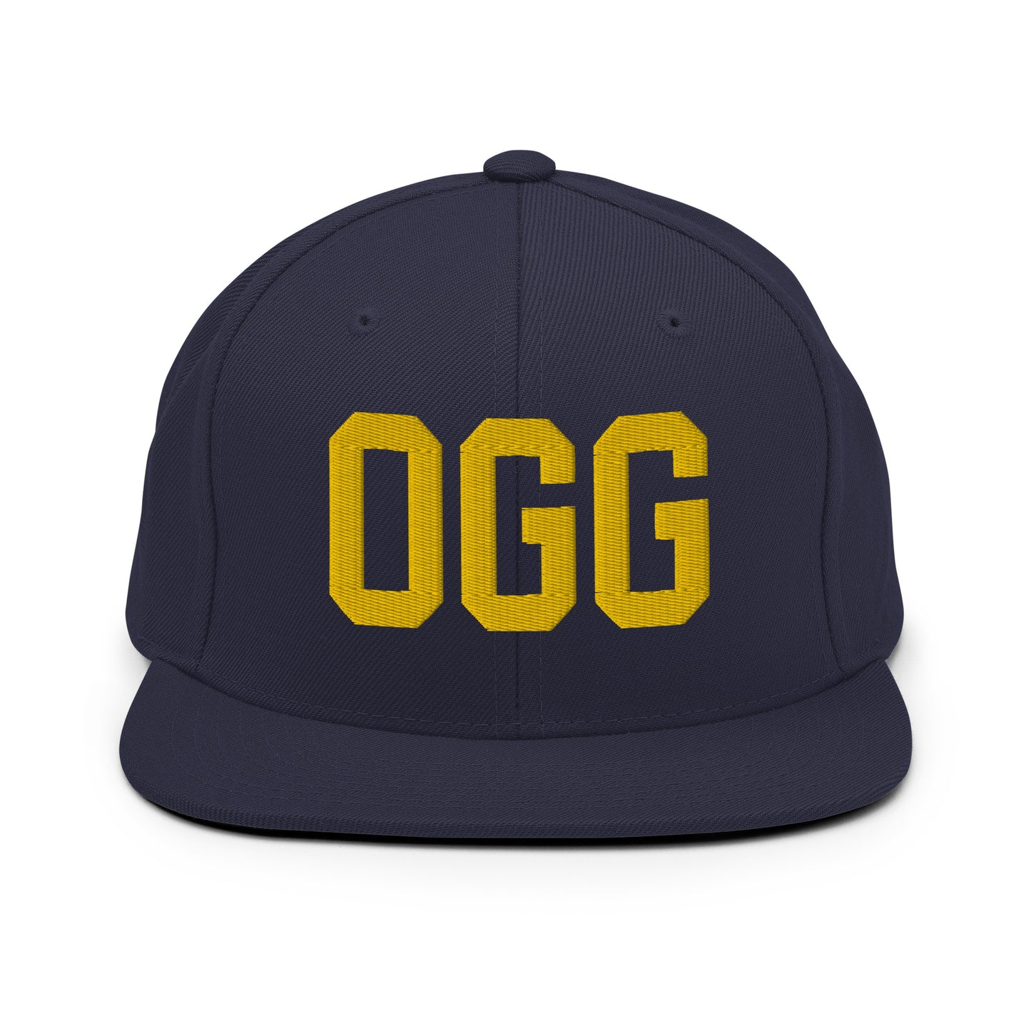 College-Style Classic Snapback Hat • Gold • OGG Maui • YHM Designs - Image 11