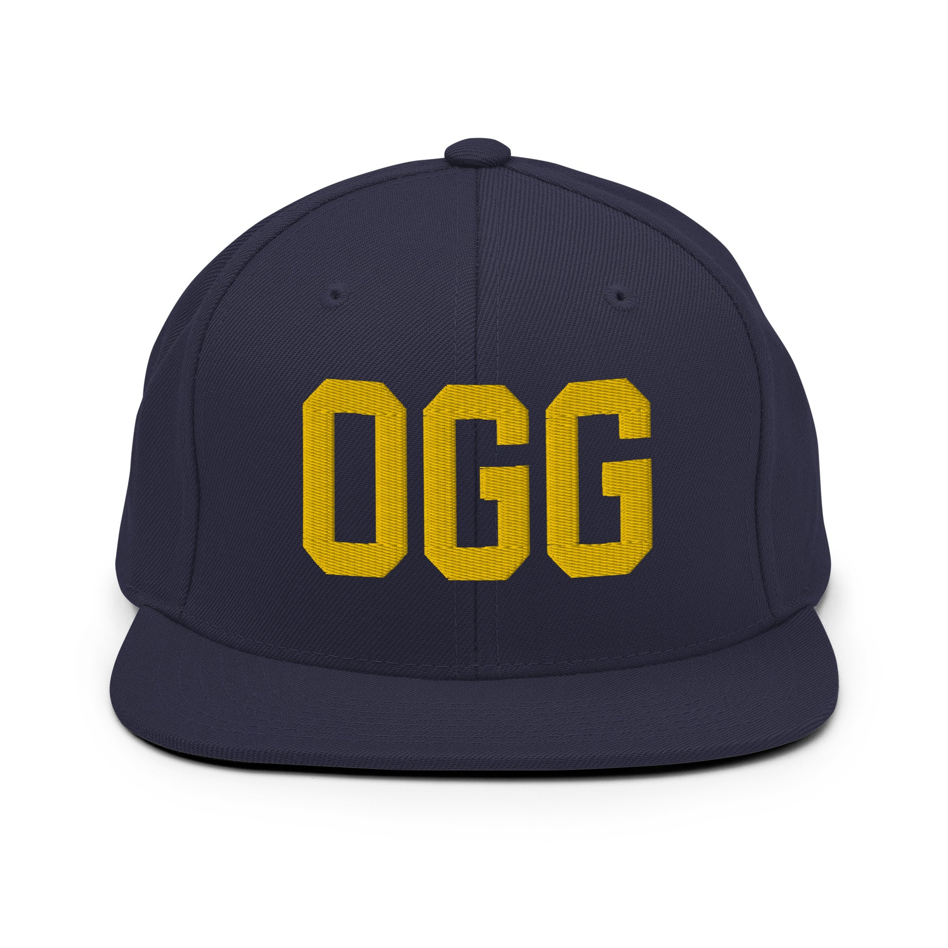 College-Style Classic Snapback Hat • Gold • OGG Maui • YHM Designs - Image 11