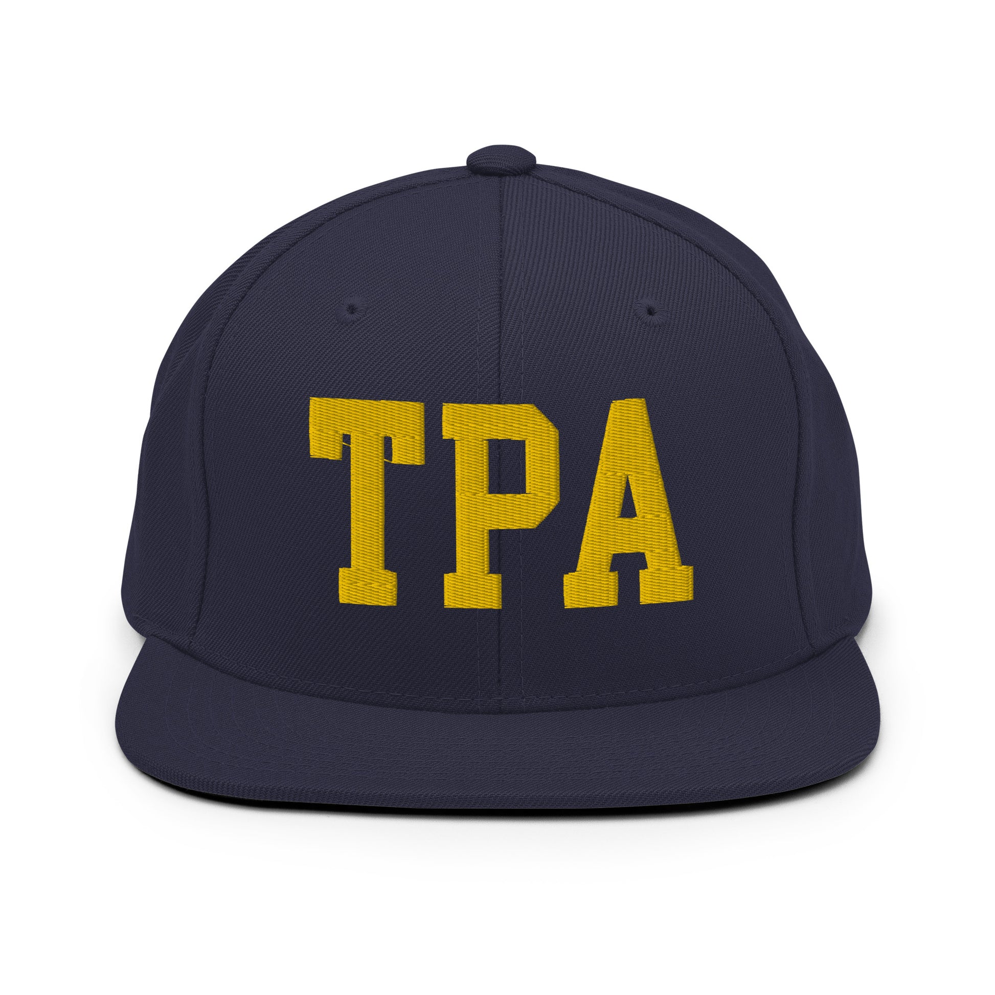 College-Style Classic Snapback Hat • Gold • TPA Tampa • YHM Designs - Image 11