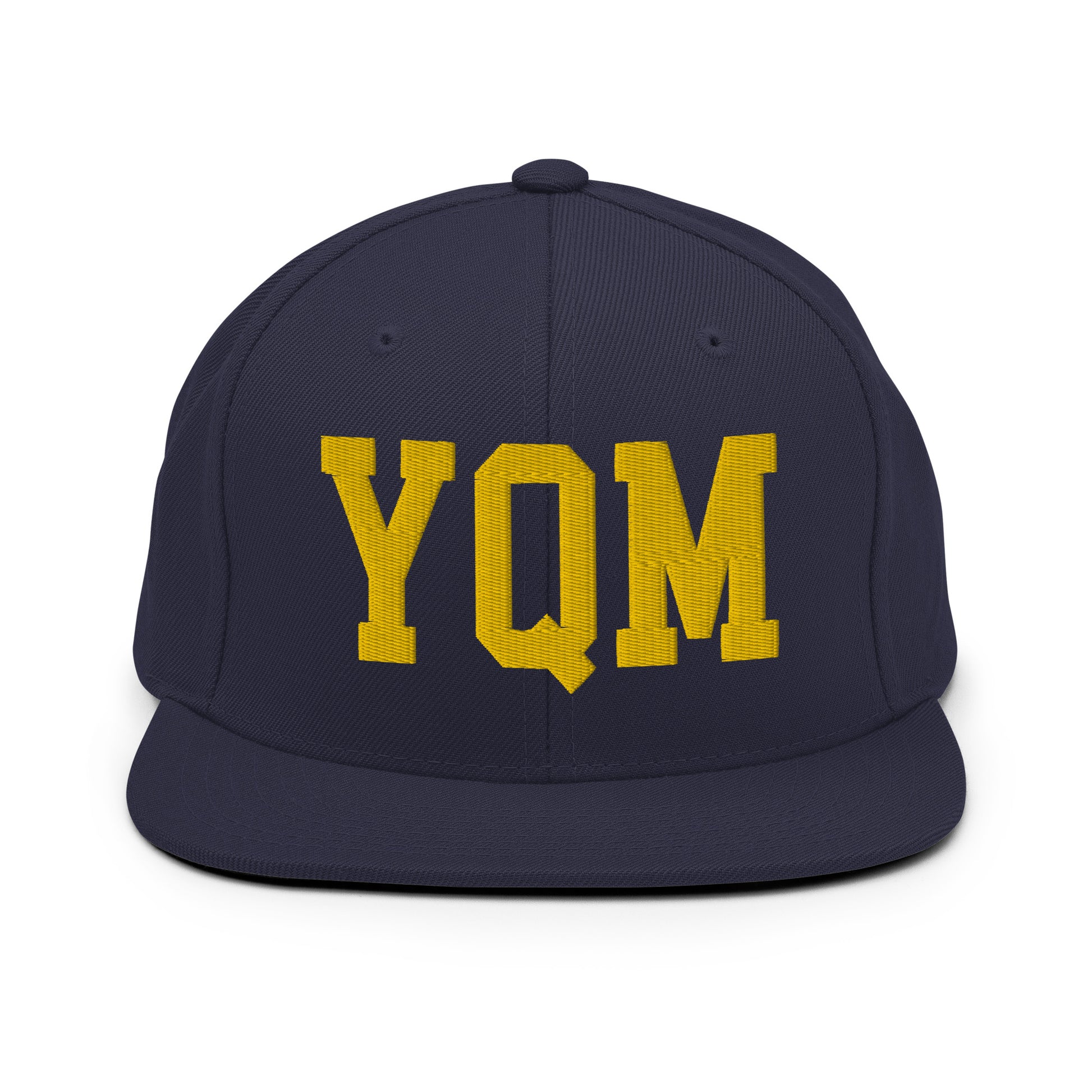 College-Style Classic Snapback Hat • Gold • YQM Moncton • YHM Designs - Image 11