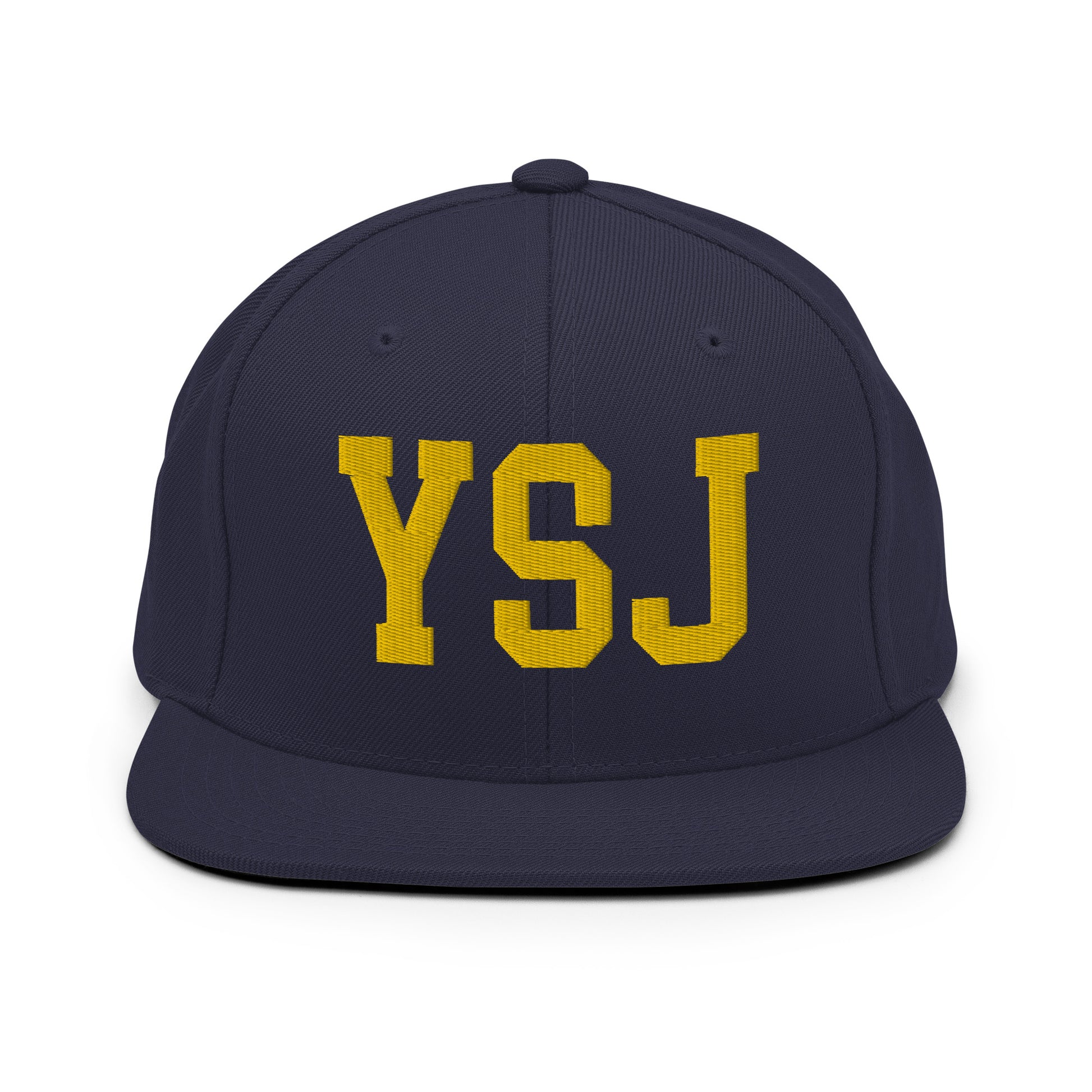 College-Style Classic Snapback Hat • Gold • YSJ Saint John • YHM Designs - Image 11